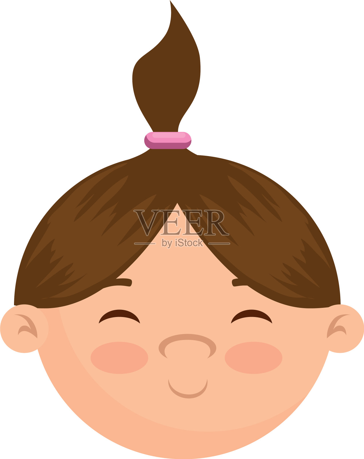 可爱的小女孩头像设计元素图片