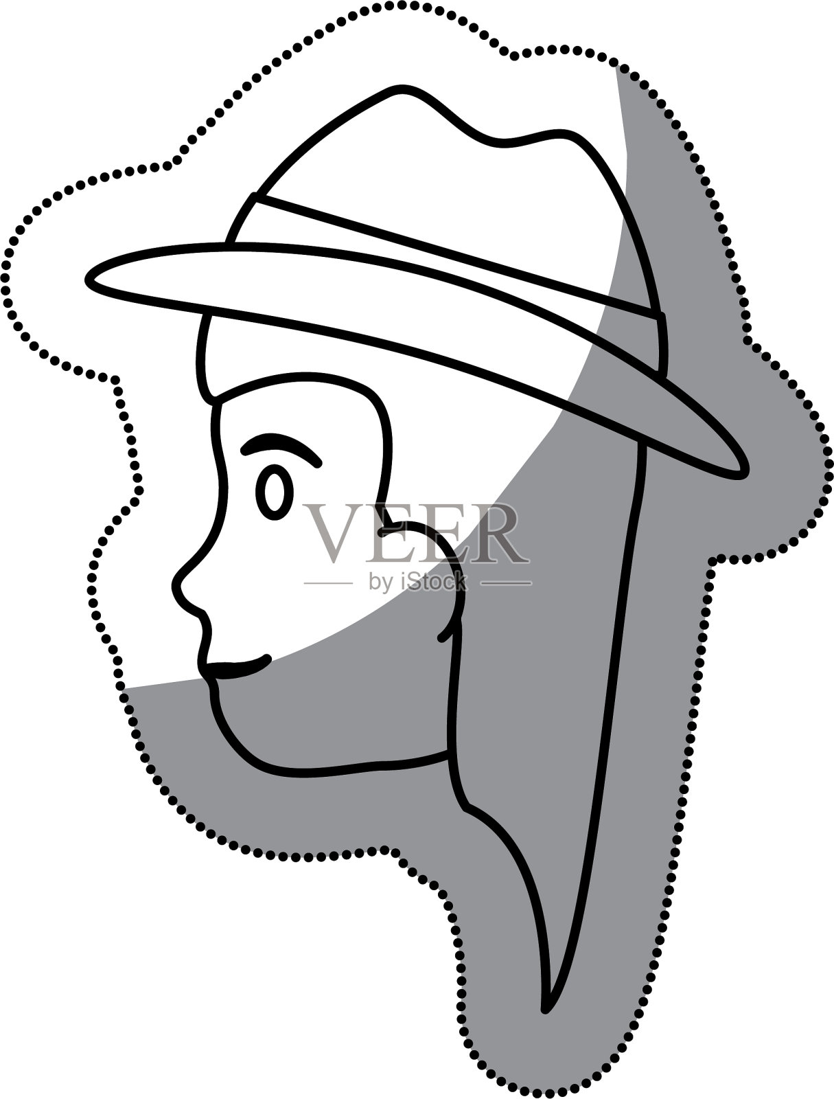 女游客头像设计元素图片