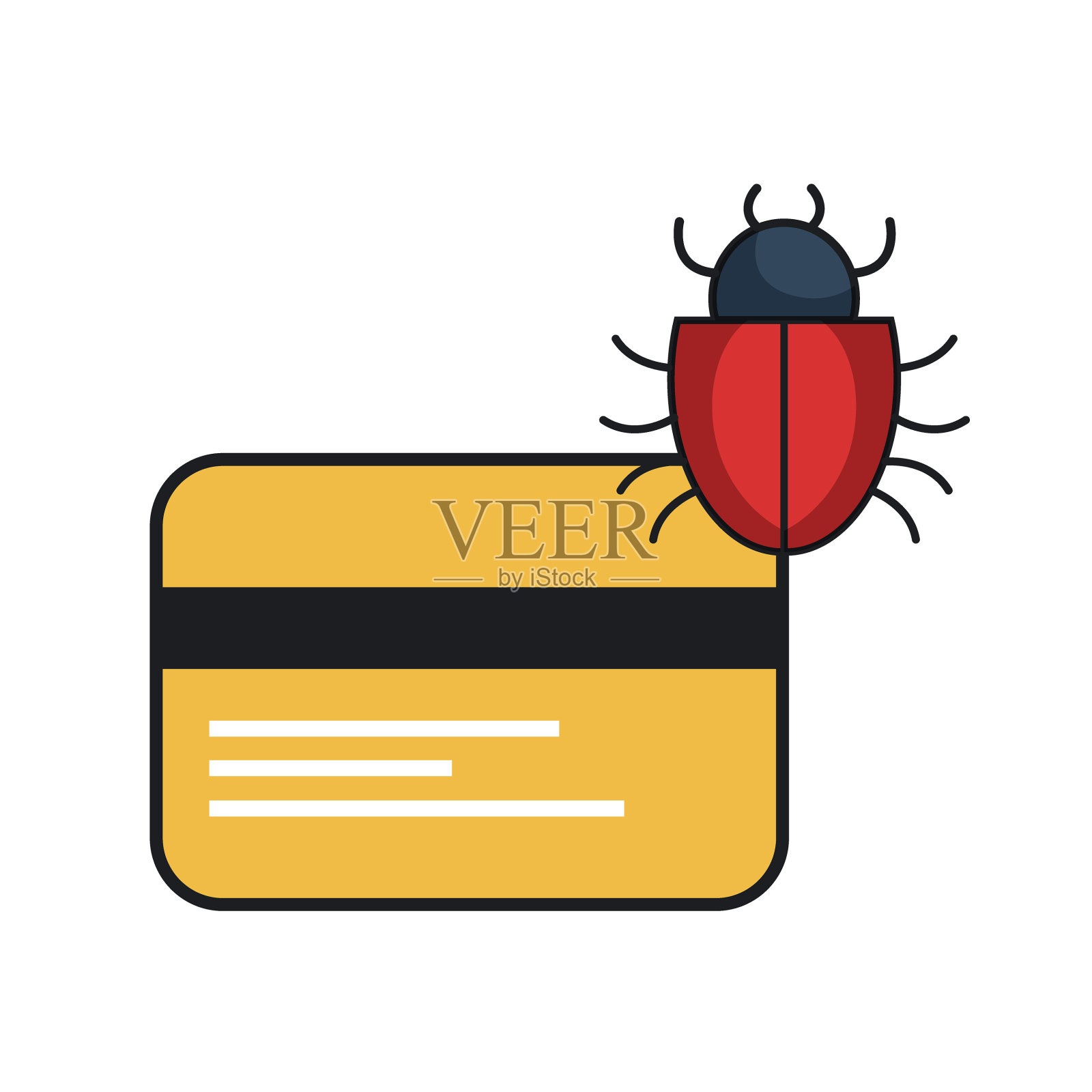 安全系统平线图标设计元素图片