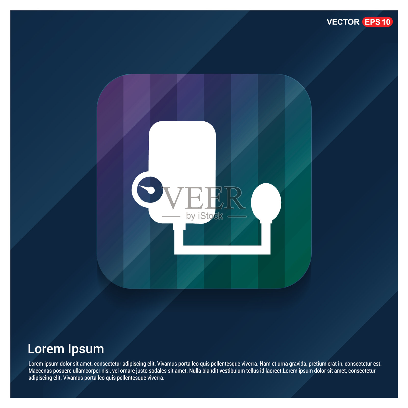 轮廓医疗机械眼压计图标插画图片素材