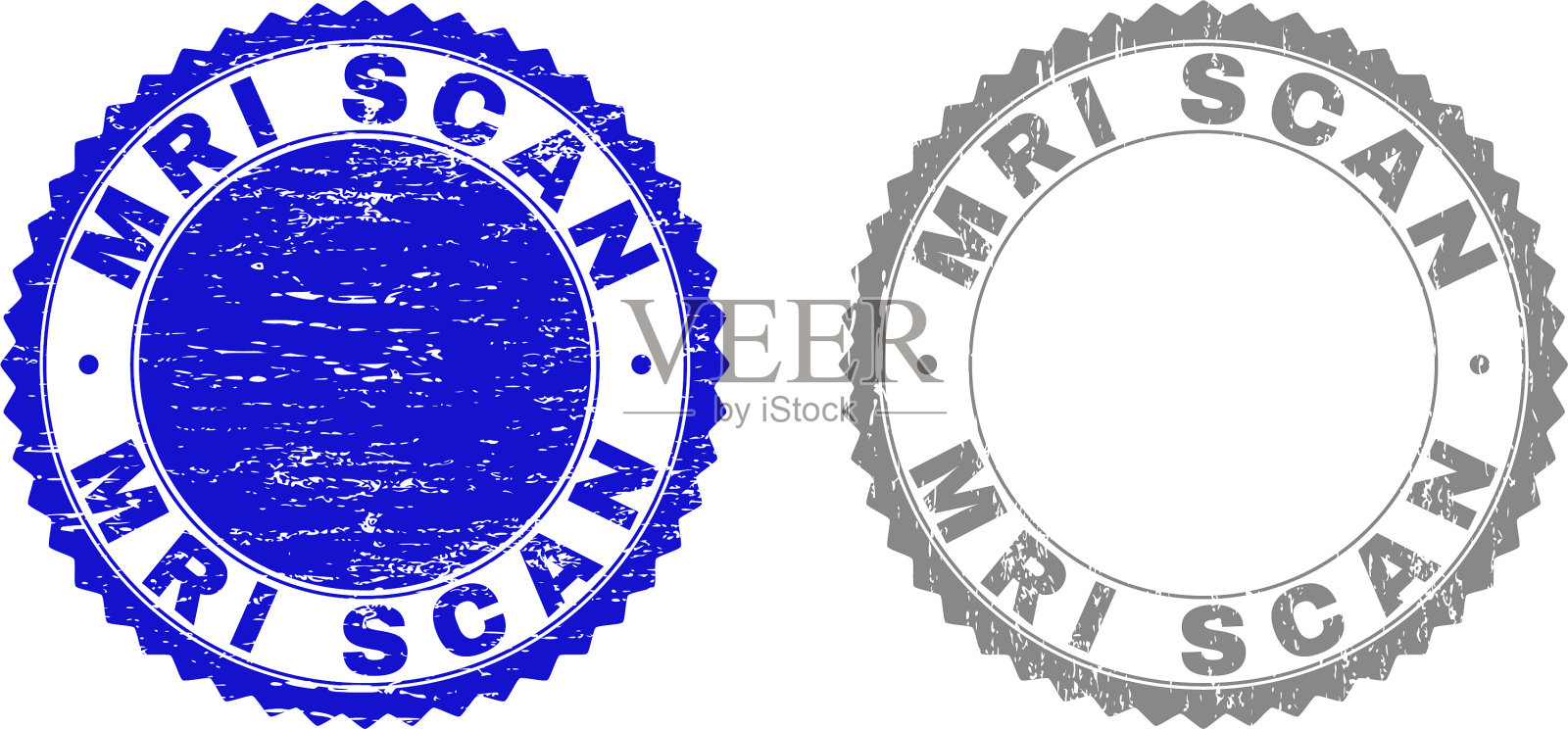 磁共振扫描刮花印章印章插画图片素材