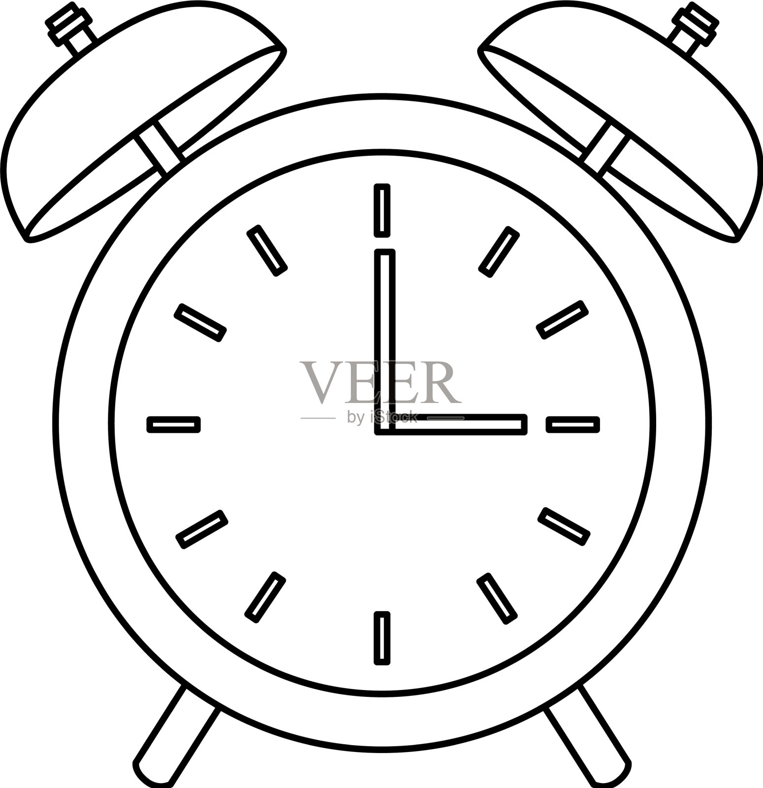 闹钟隔离图标设计元素图片