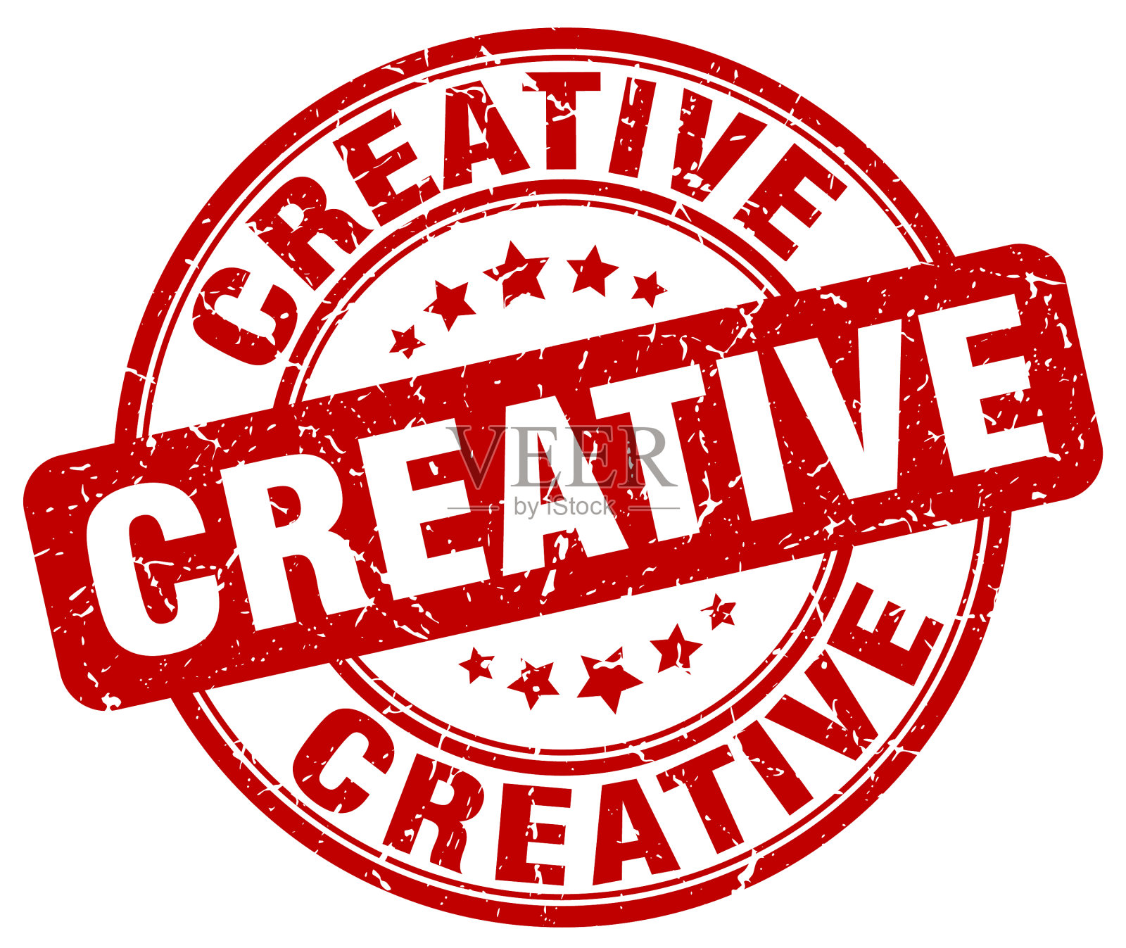 创意的红色垃圾邮票插画图片素材