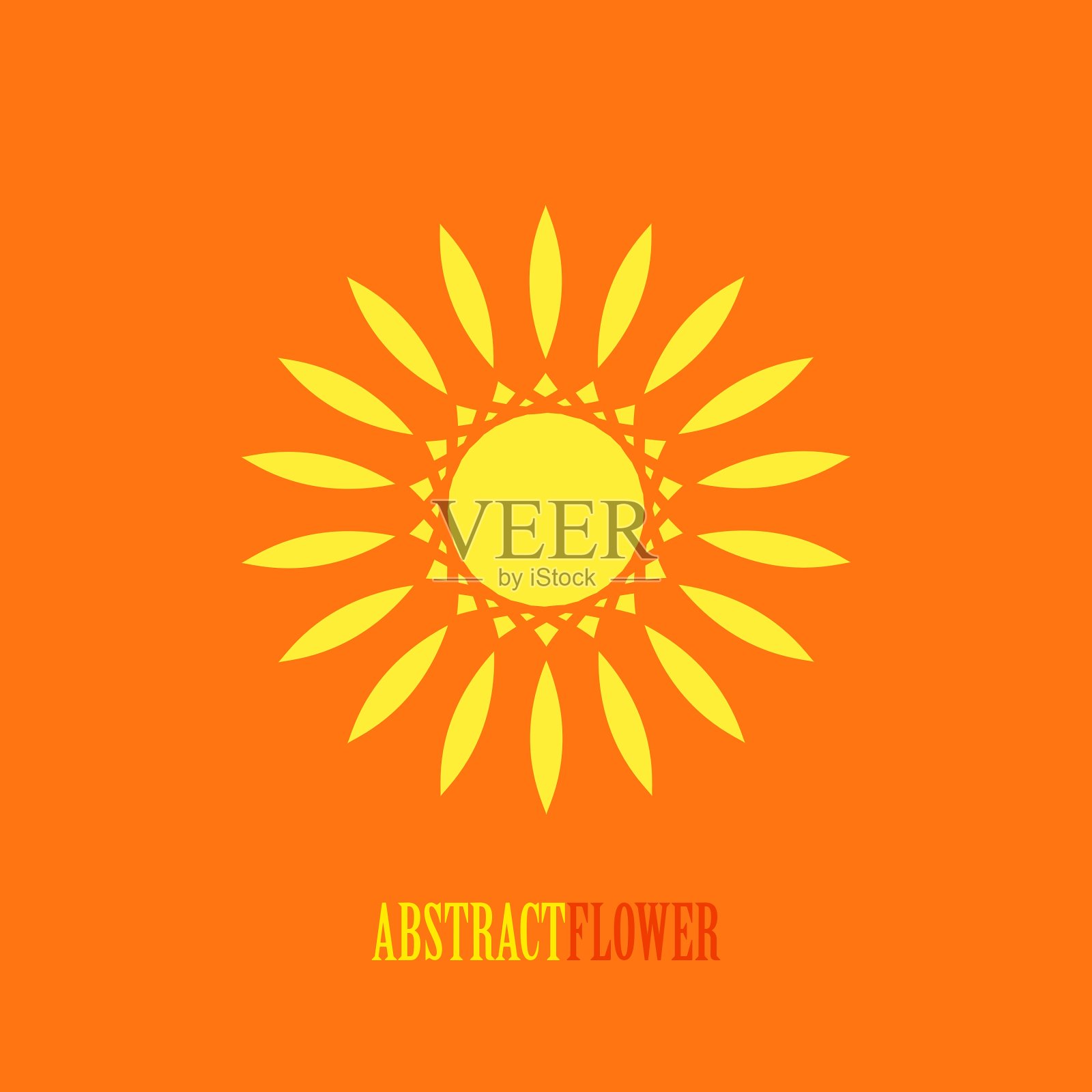 黄花曼荼罗图标结束插画图片素材