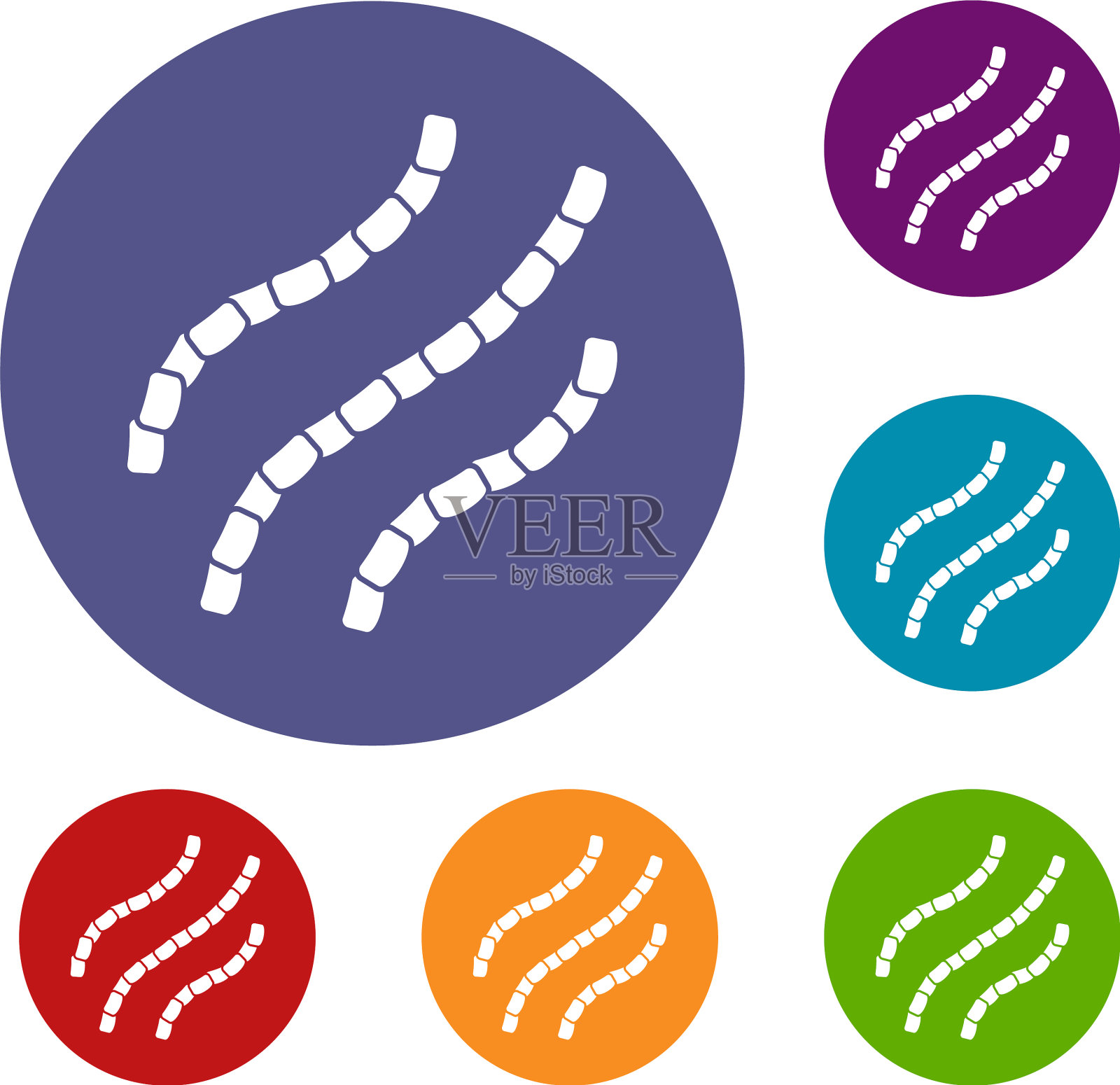 大肠杆菌图标集插画图片素材