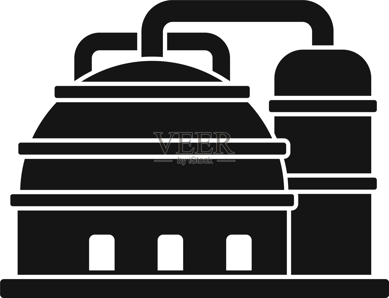 平台炼油厂图标风格简单图标素材