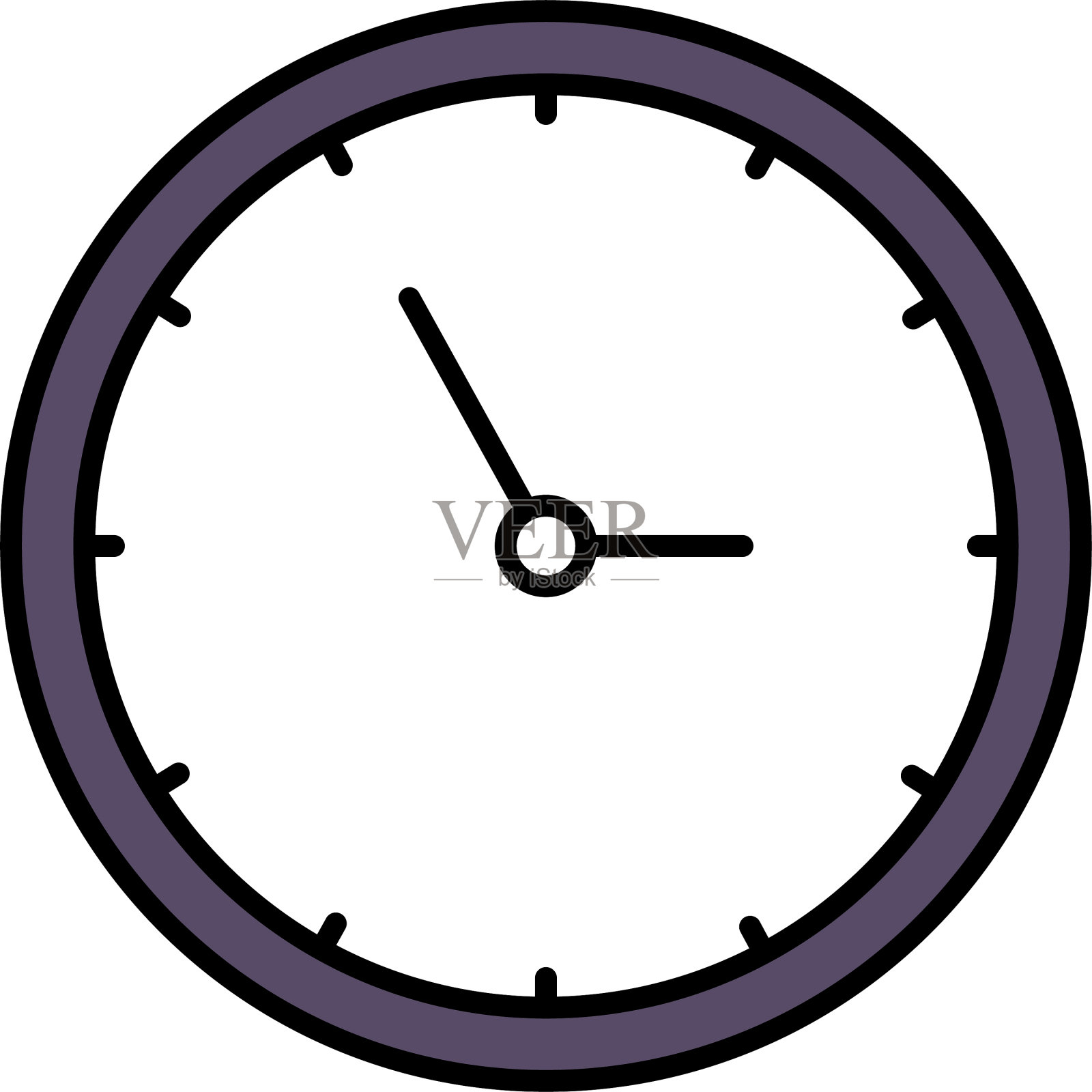 时间时钟手表孤立图标插画图片素材