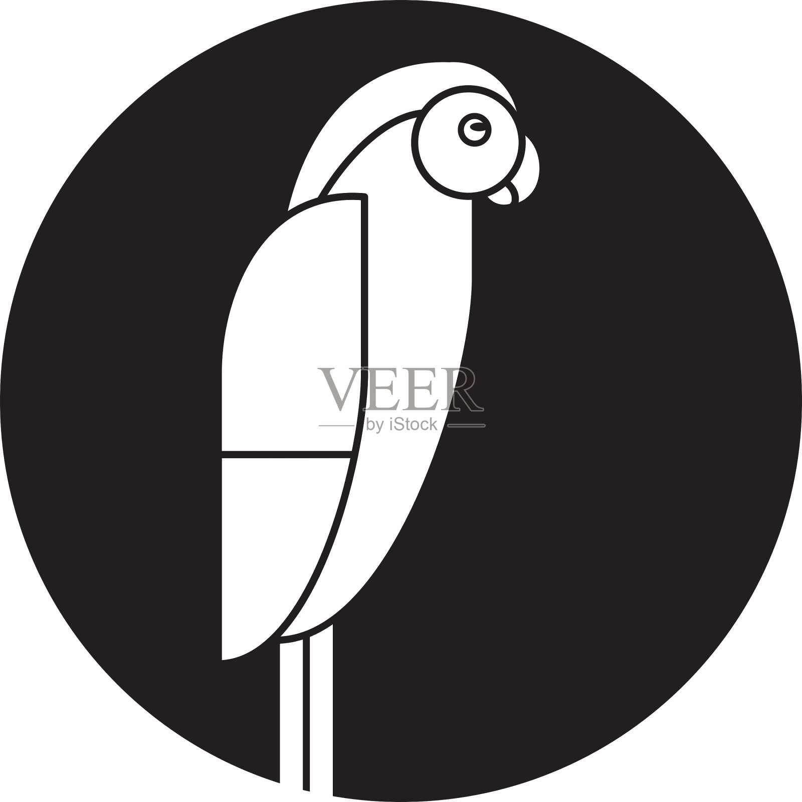 鹦鹉巴西象形文字插画图片素材