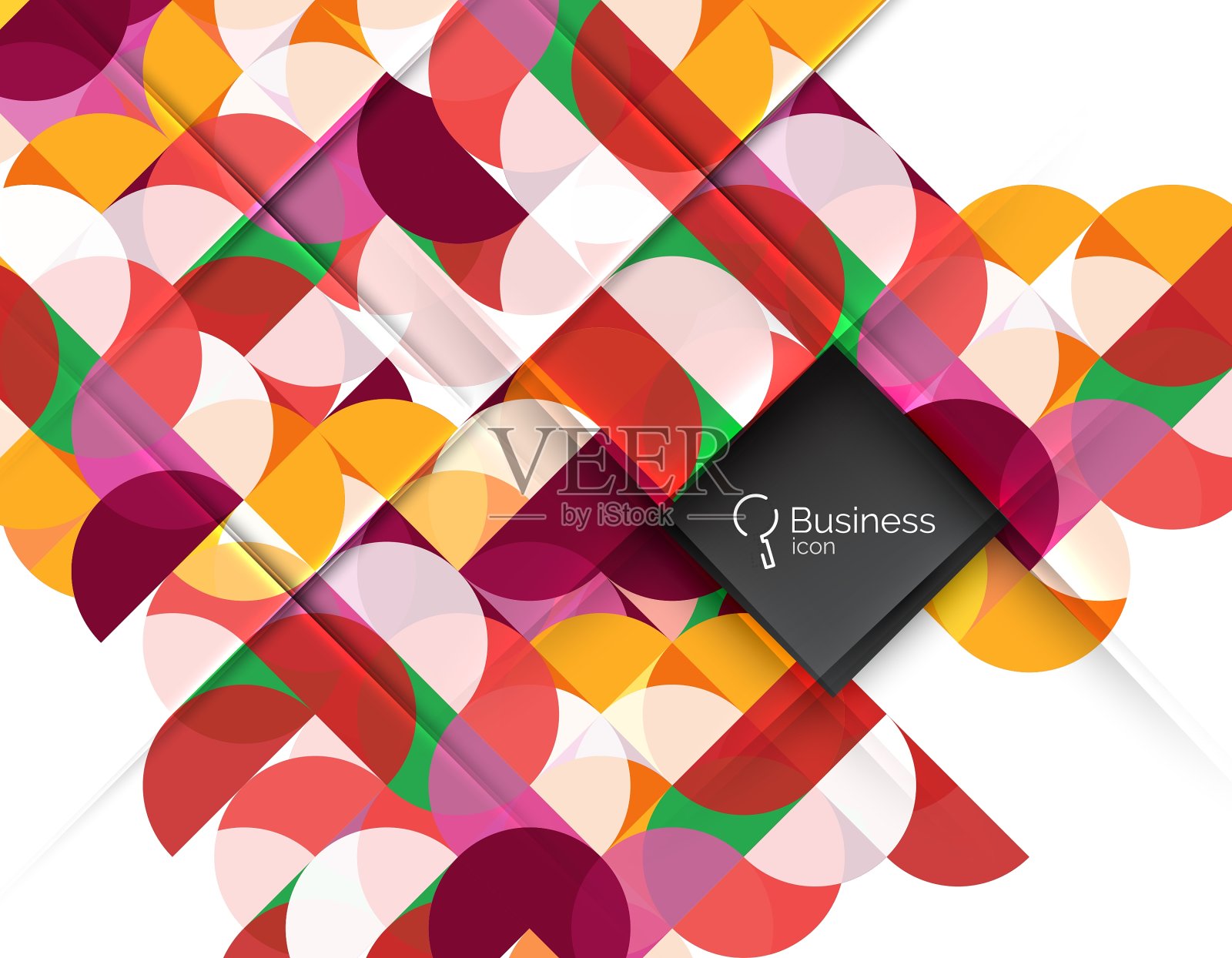 圆形和三角形抽象背景插画图片素材