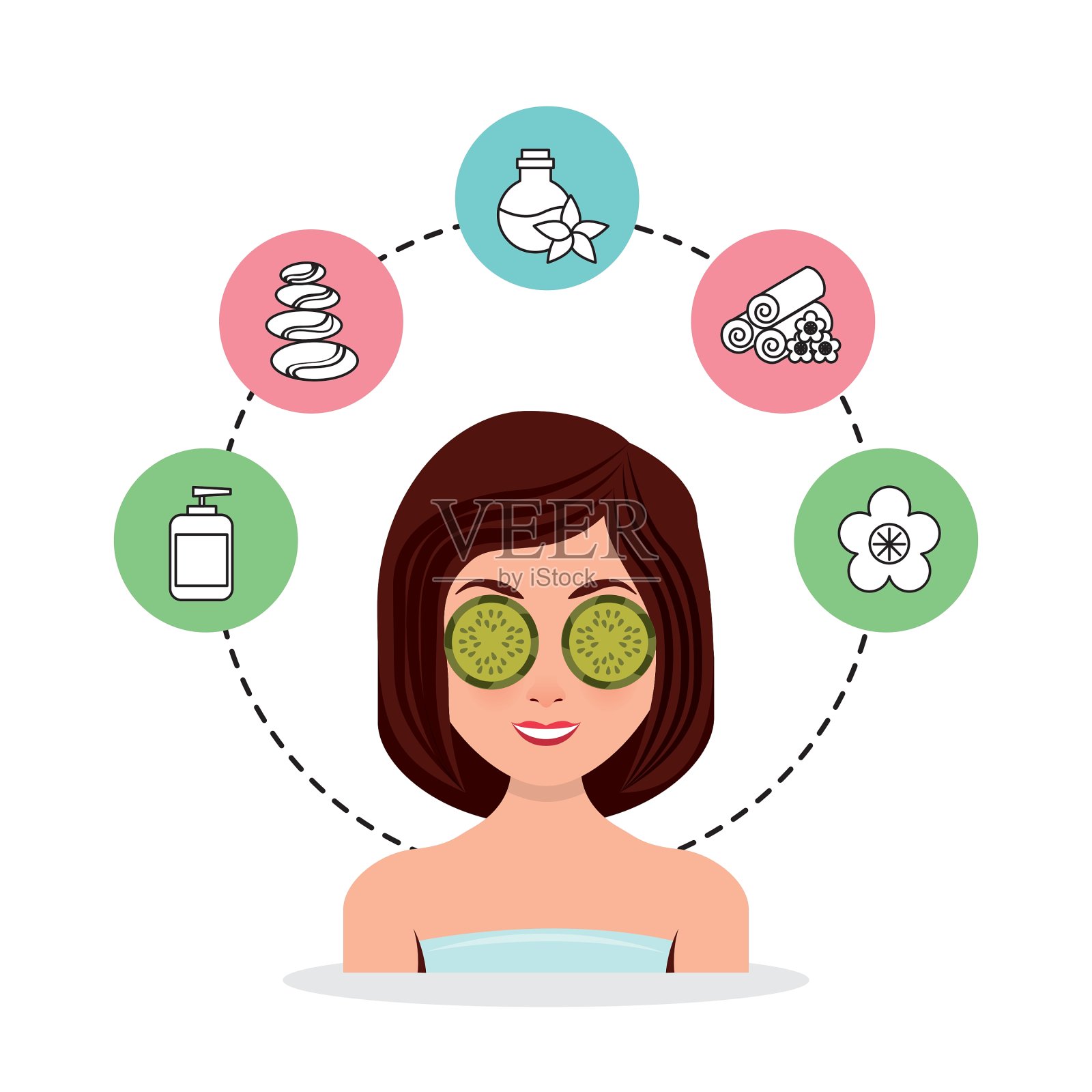 美容spa设平图标设计元素图片