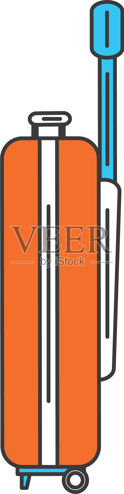 手提箱旅行孤立图标设计元素图片