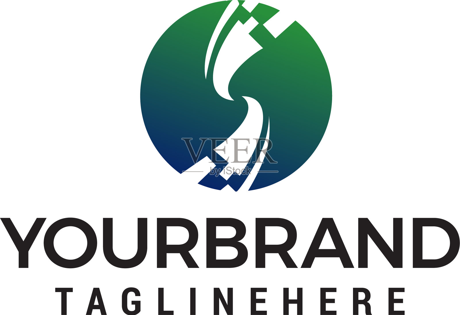 字母像素标识技术与数字标识插画图片素材