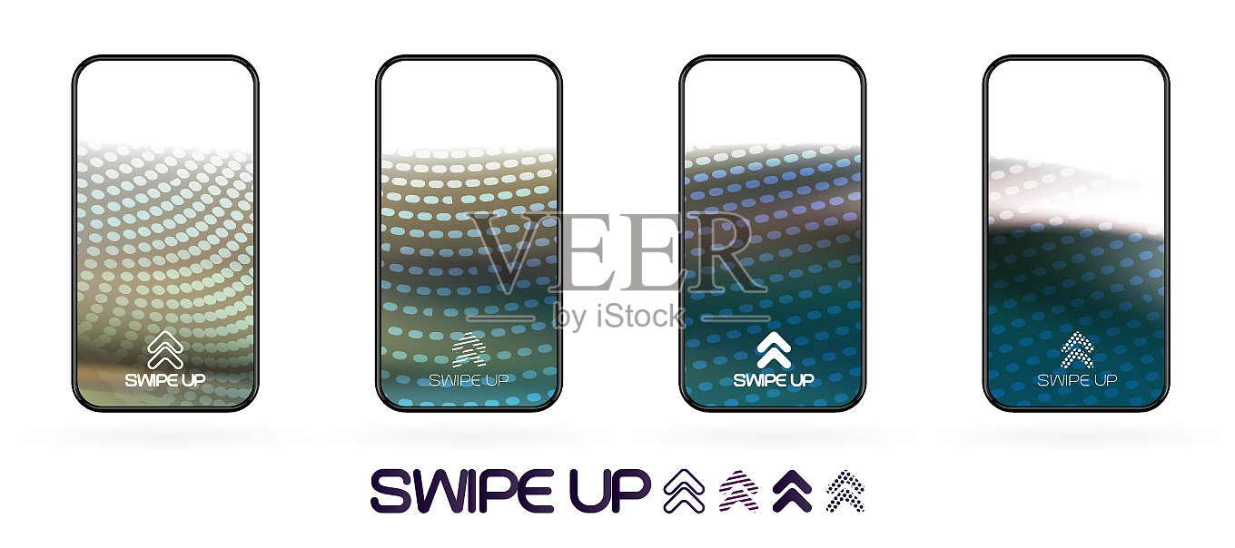 抽象渐变向上滑动图标背景插画图片素材