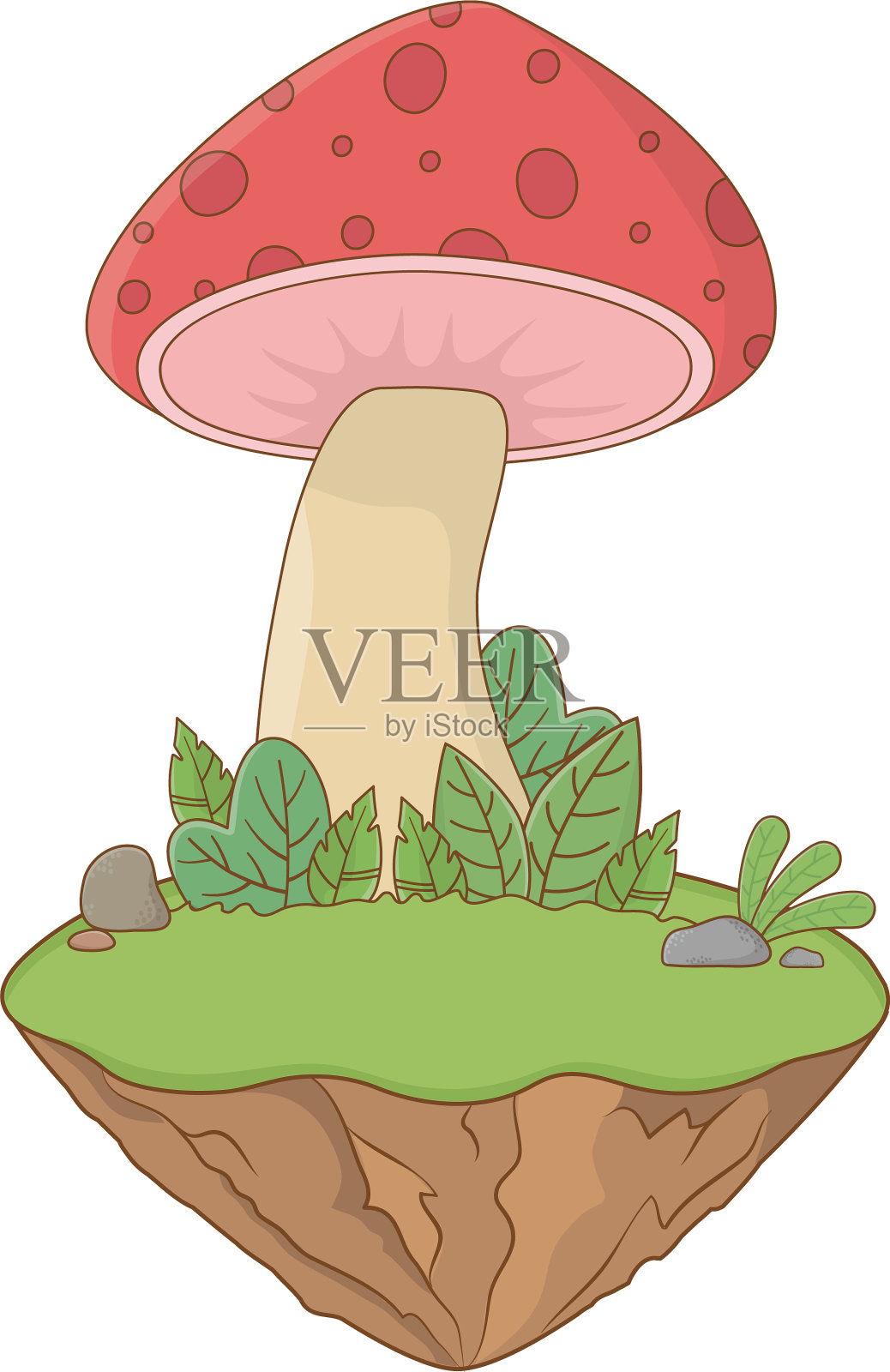 孤立尖菌类蘑菇设计设计元素图片