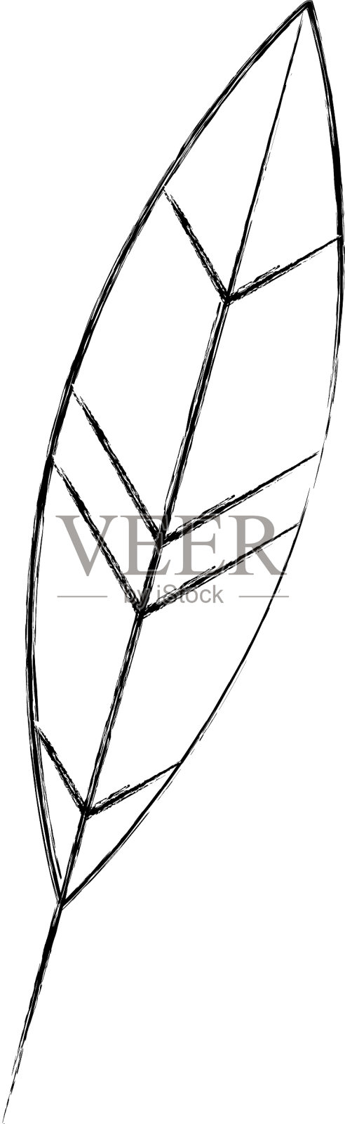 羽毛墨水隔离图标设计元素图片