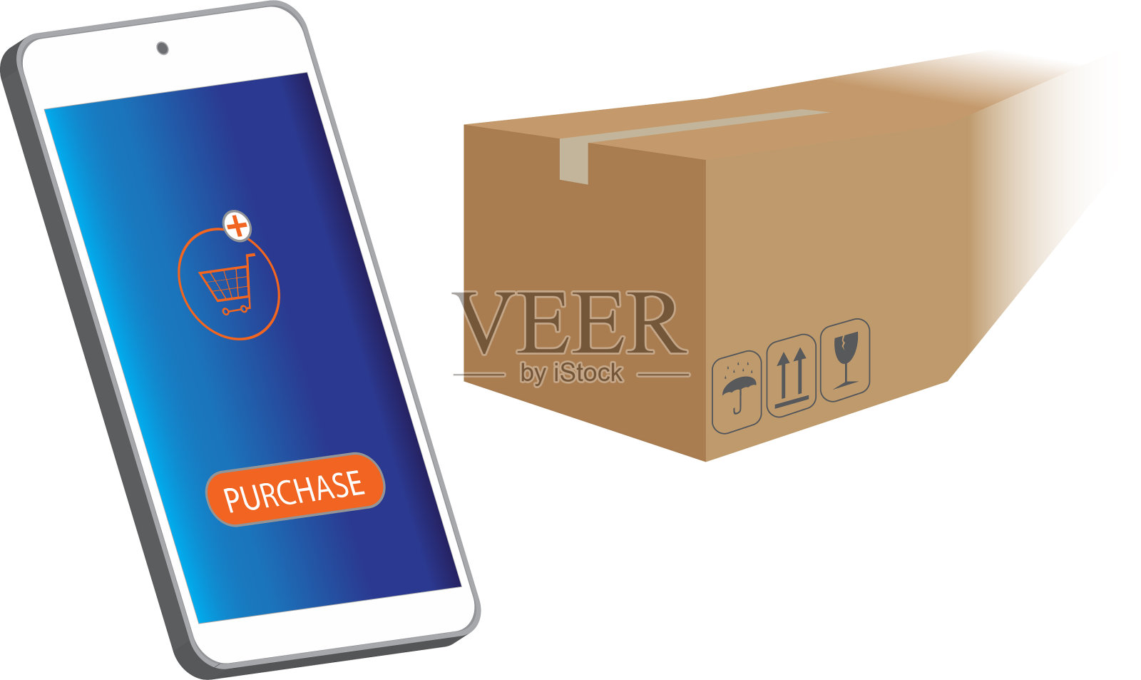 智能手机应用程序购买在线数字概念设计元素图片