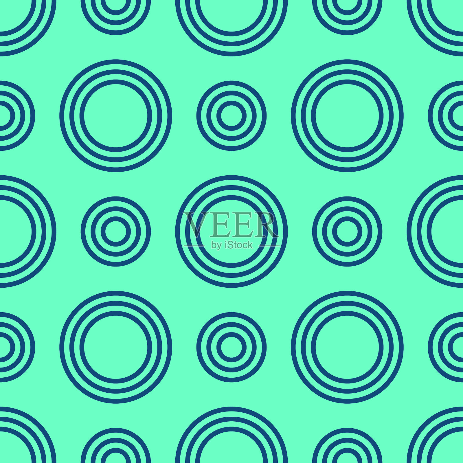 抽象无缝图案色圈插画图片素材