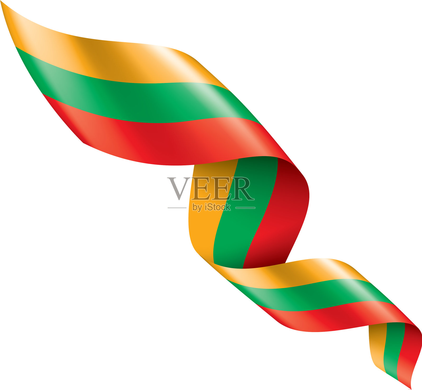 立陶宛国旗上有白色设计元素图片