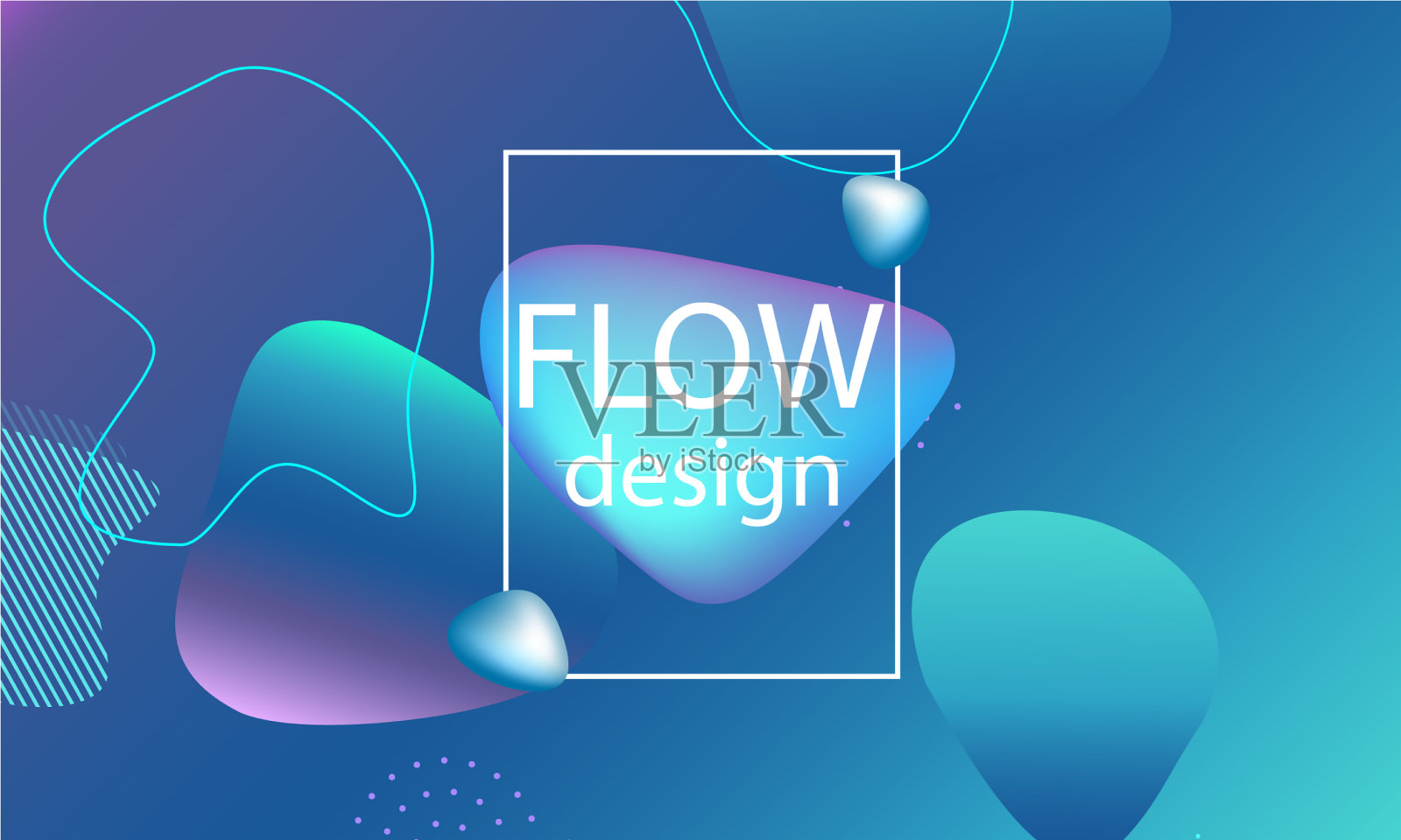 流动形成背景波状抽象覆盖插画图片素材