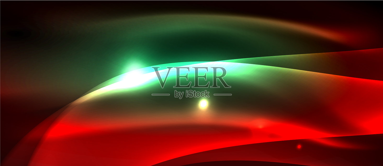 发光抽象波对黑暗闪亮的运动魔术插画图片素材