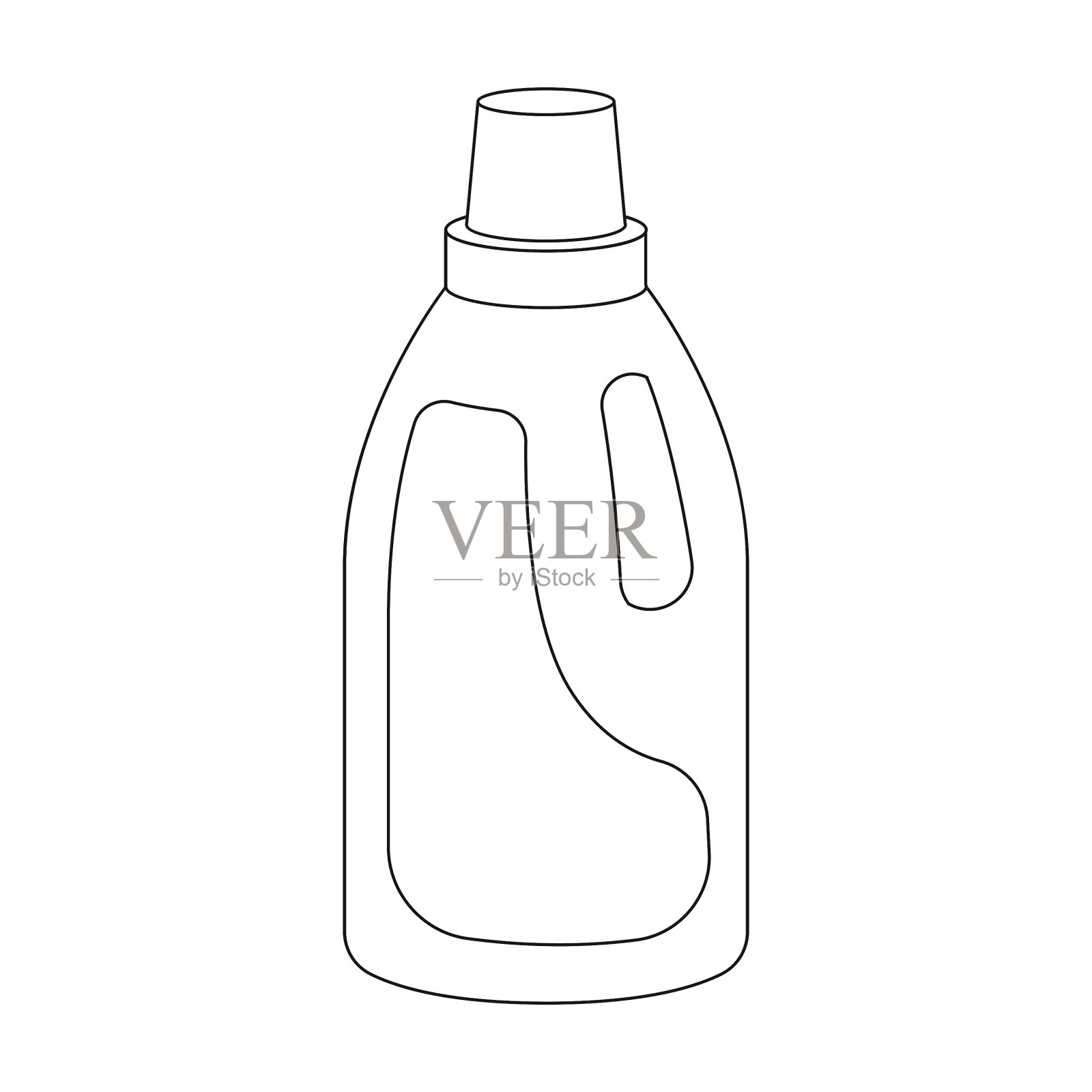 洗衣粉图标在轮廓风格孤立设计元素图片