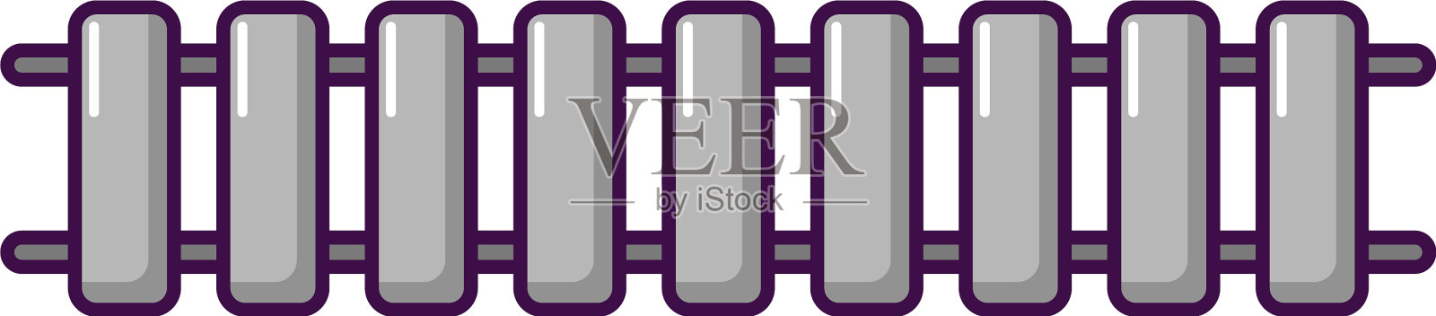 机车铁路图标卡通风格图标素材