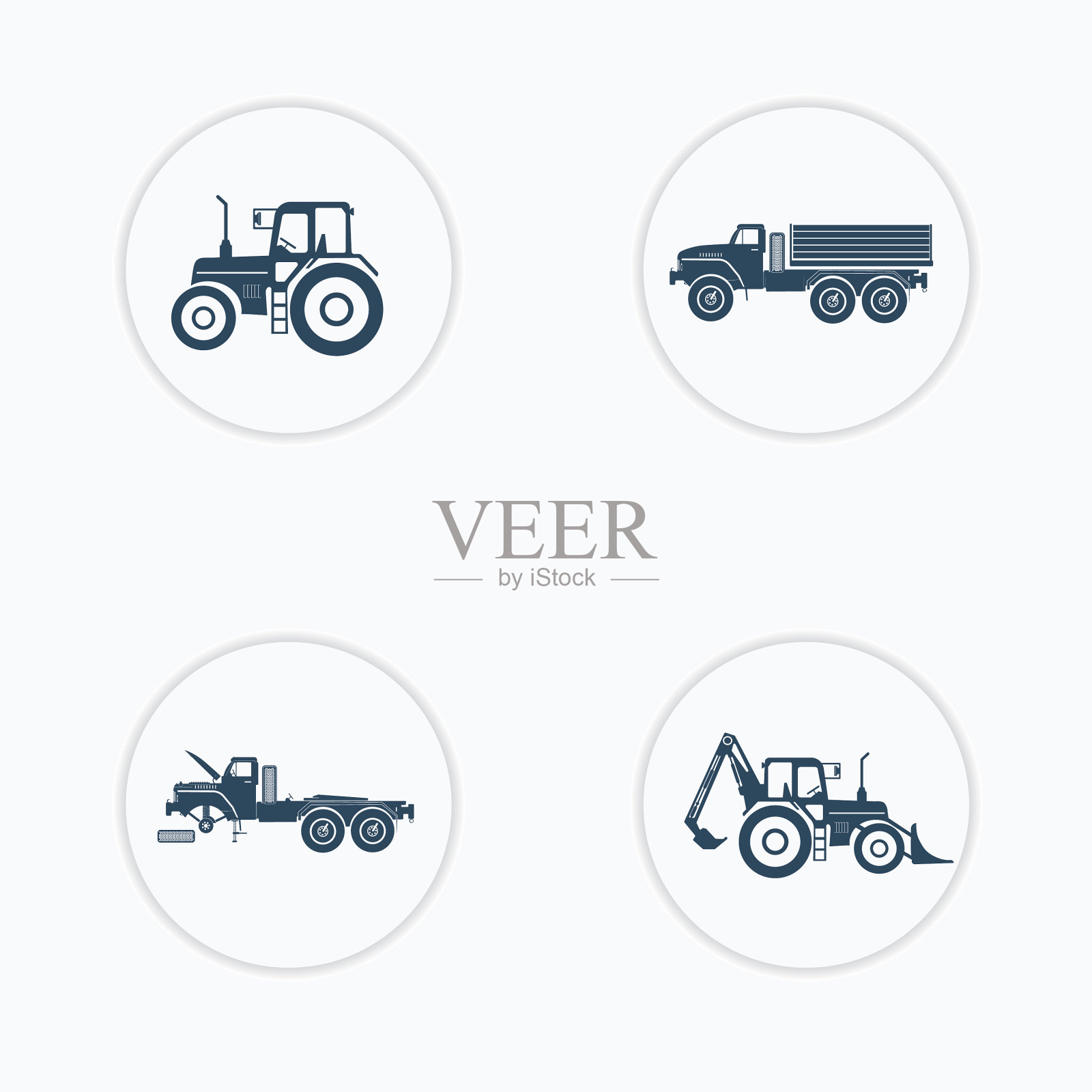 拖拉机图标设置更高的升降舵图标素材