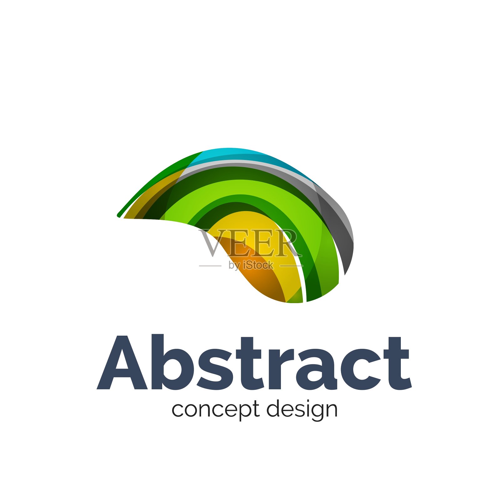 商业标志模板-波浪插画图片素材