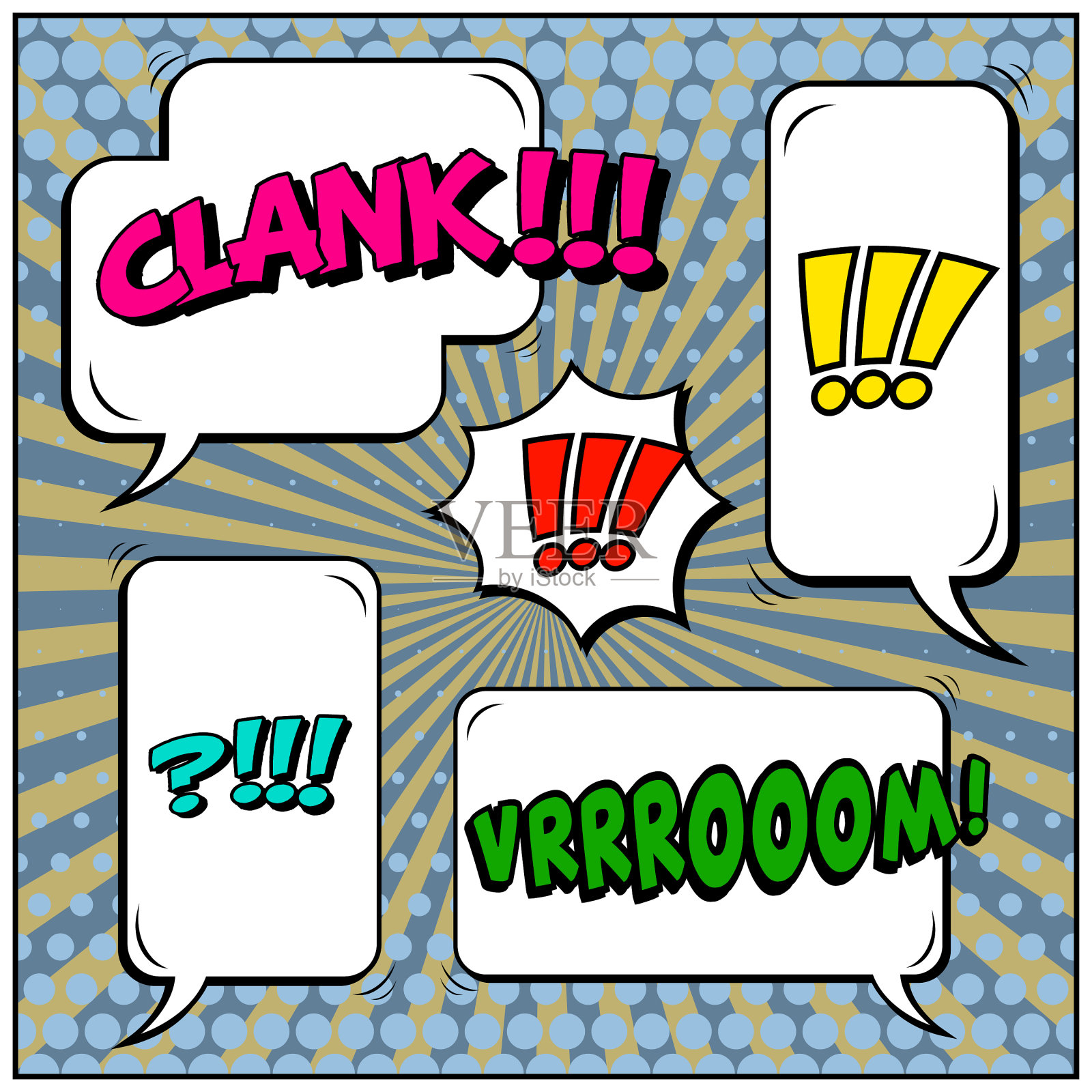 抽象创意概念漫画波普艺术设计元素图片