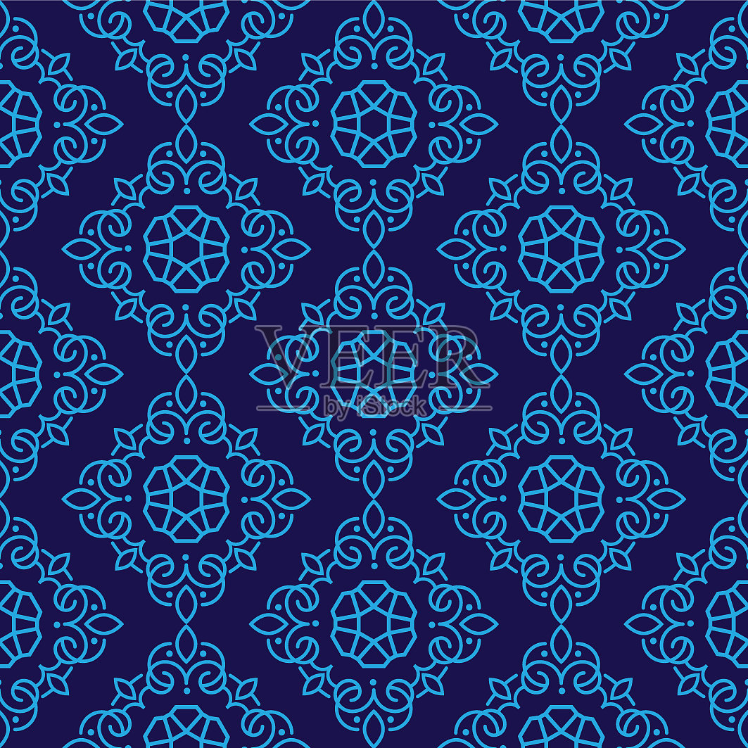 东Java无缝模式背景11优雅插画图片素材