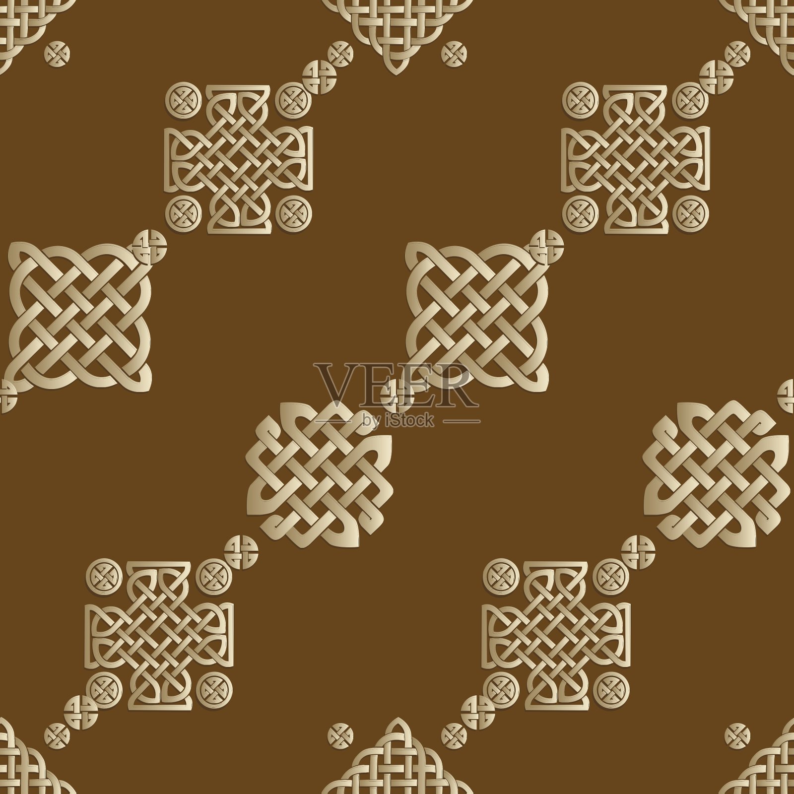 凯尔特结无缝图案插画图片素材