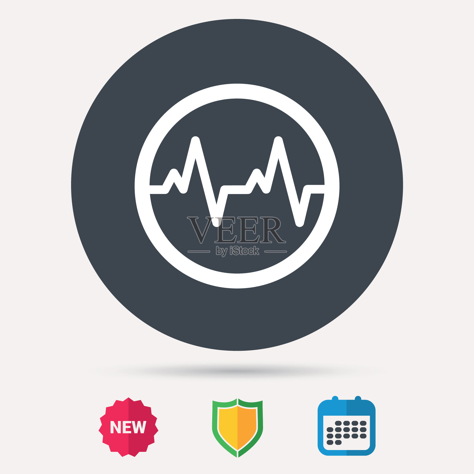 心跳图标心脏学的象征图标素材