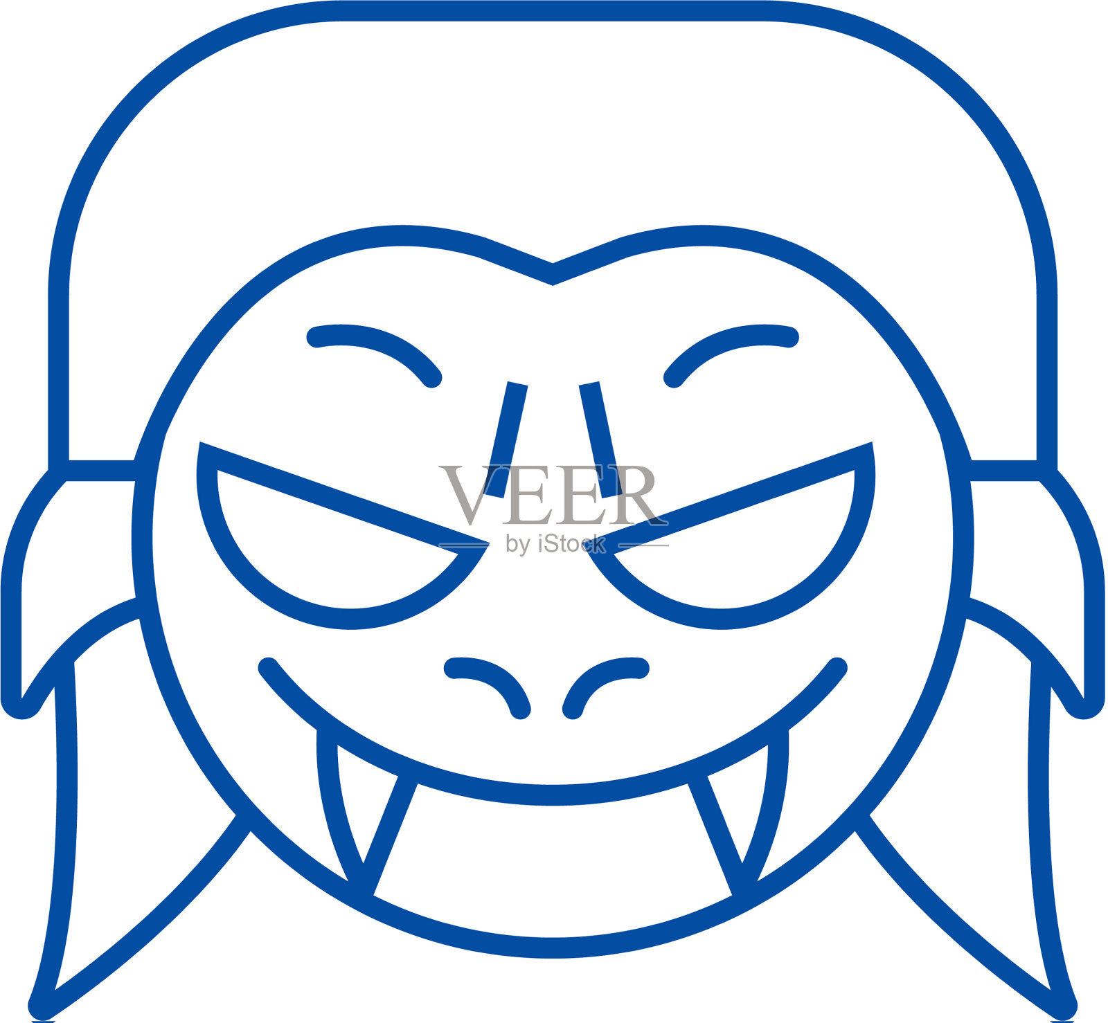 吸血鬼表情符号系列图标概念吸血鬼表情符号设计元素图片