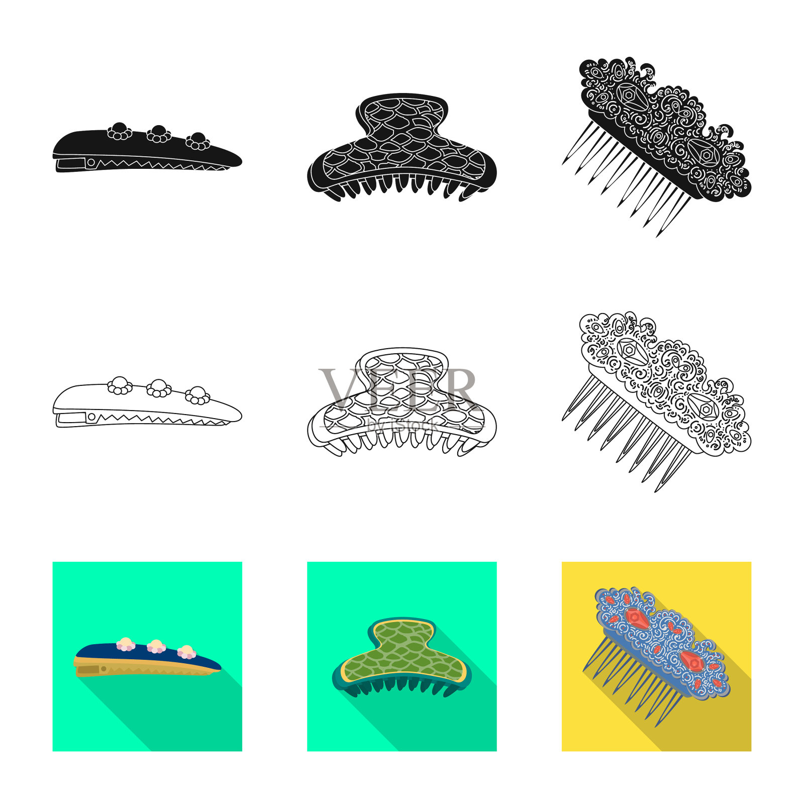 孤立物体美与时尚标志插画图片素材