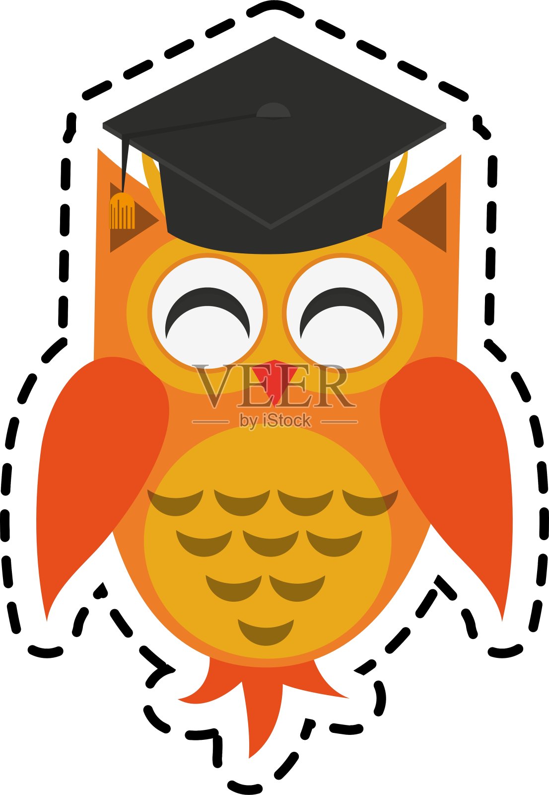 猫头鹰卡通图标插画图片素材