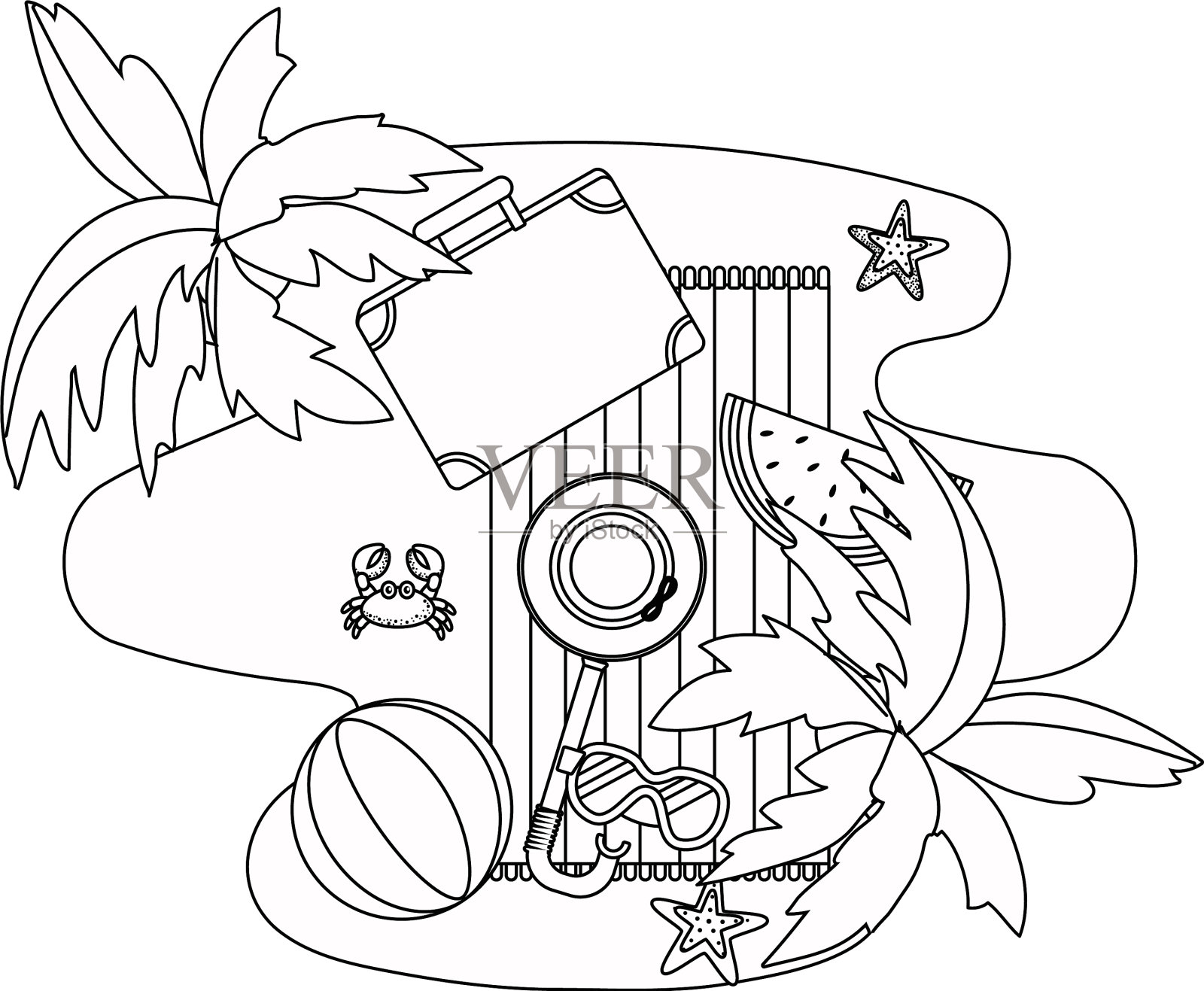 夏季和假期图标集设计设计元素图片