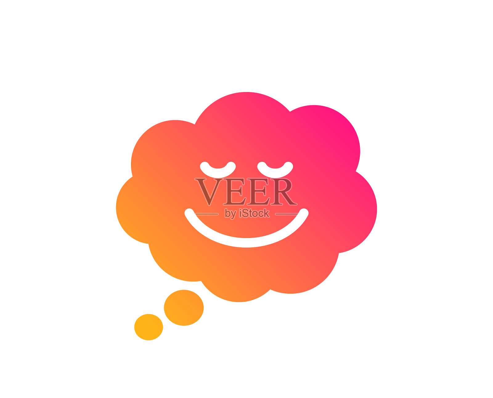 喜剧演讲泡泡与微笑图标设计元素图片