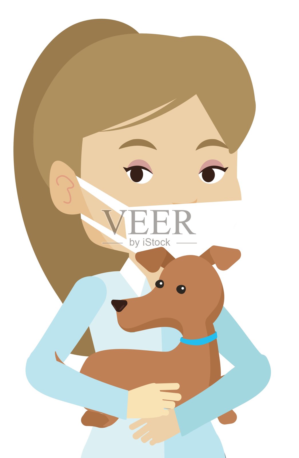 兽医手里拿着狗设计元素图片