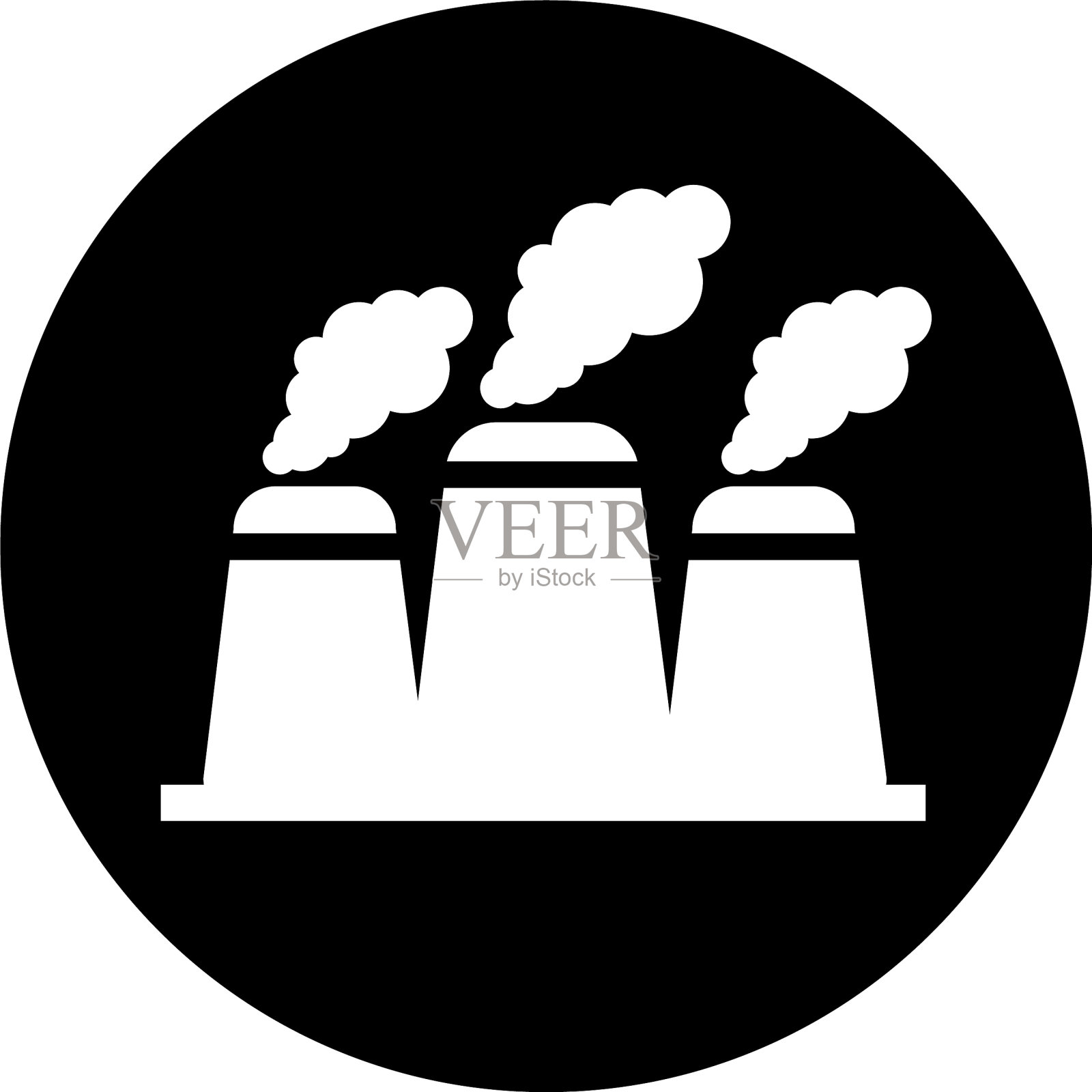核电站烟囱图标图标素材
