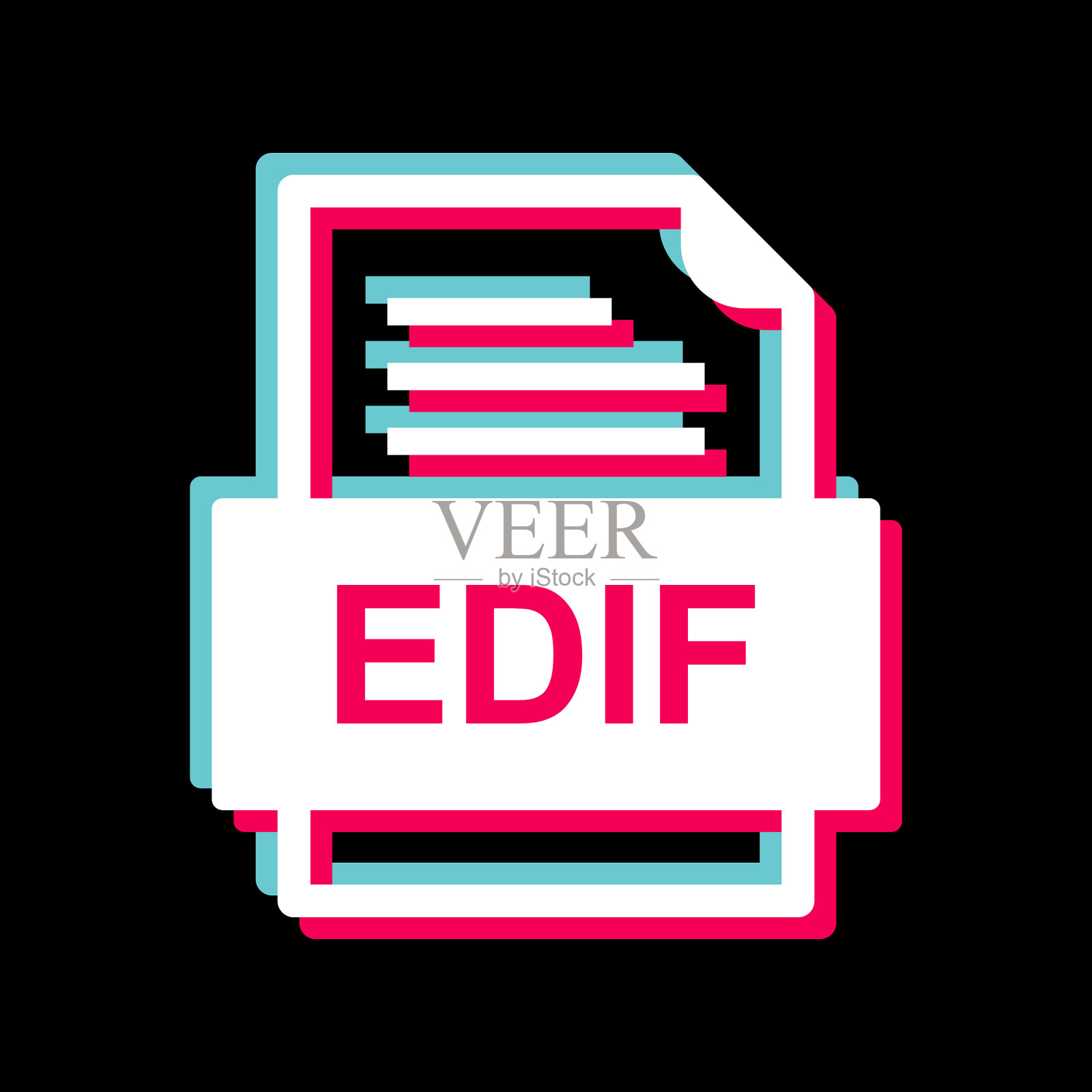 Edif文件文档图标插画图片素材