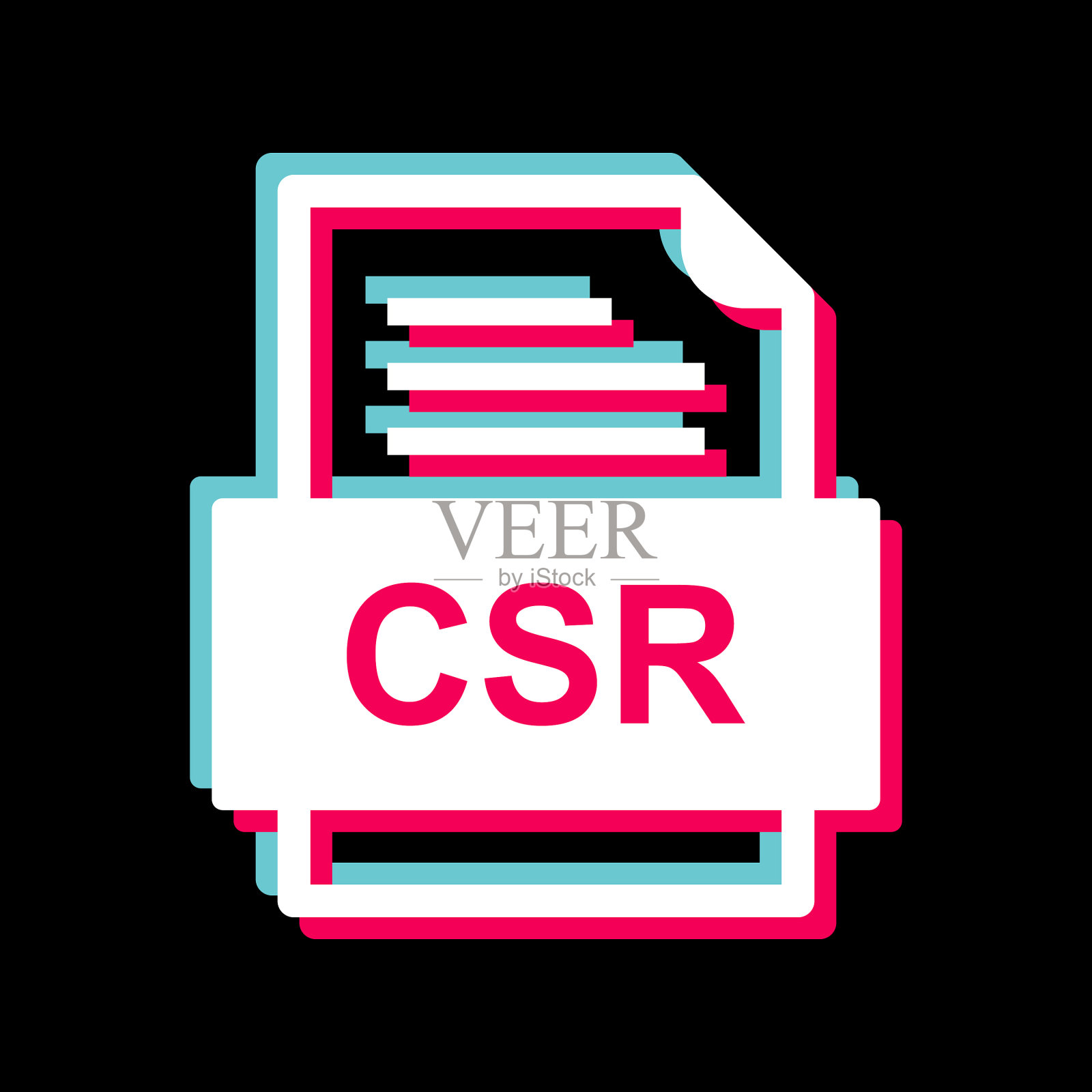 CSR文件文档图标插画图片素材