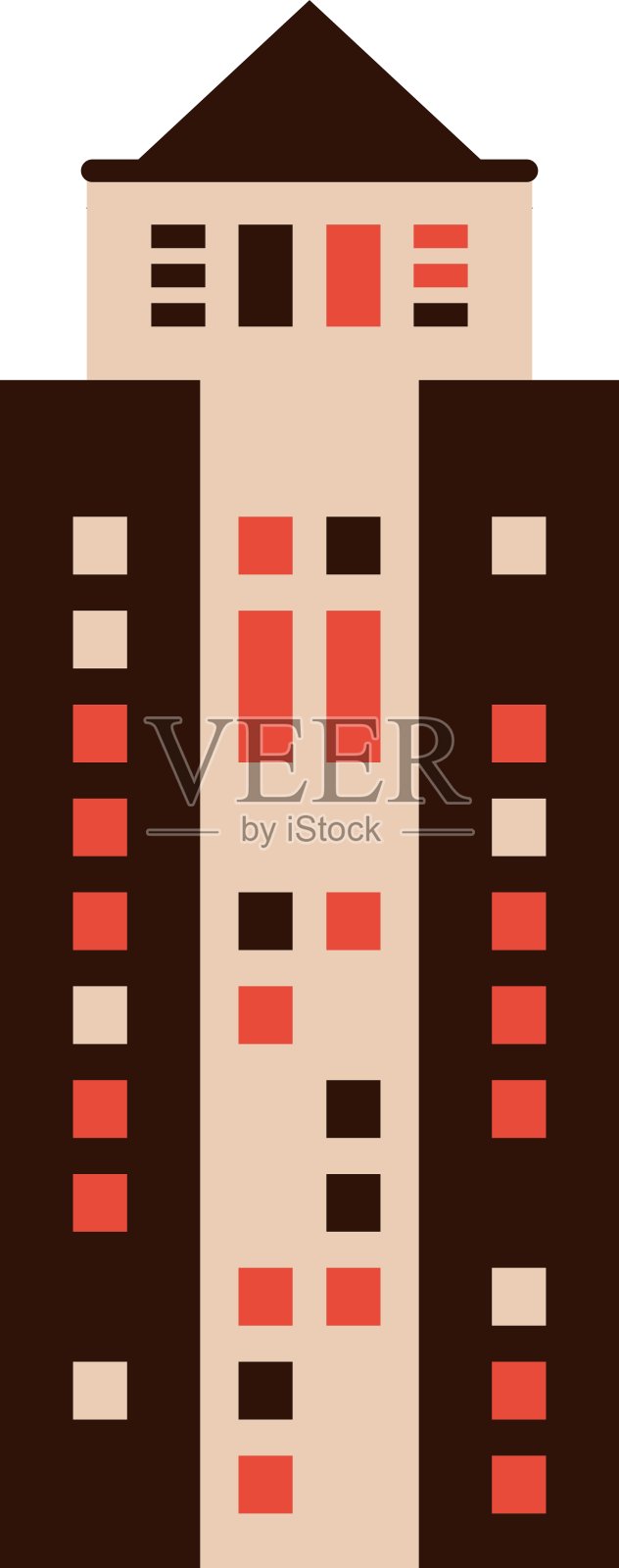 城市建筑图标插画图片素材