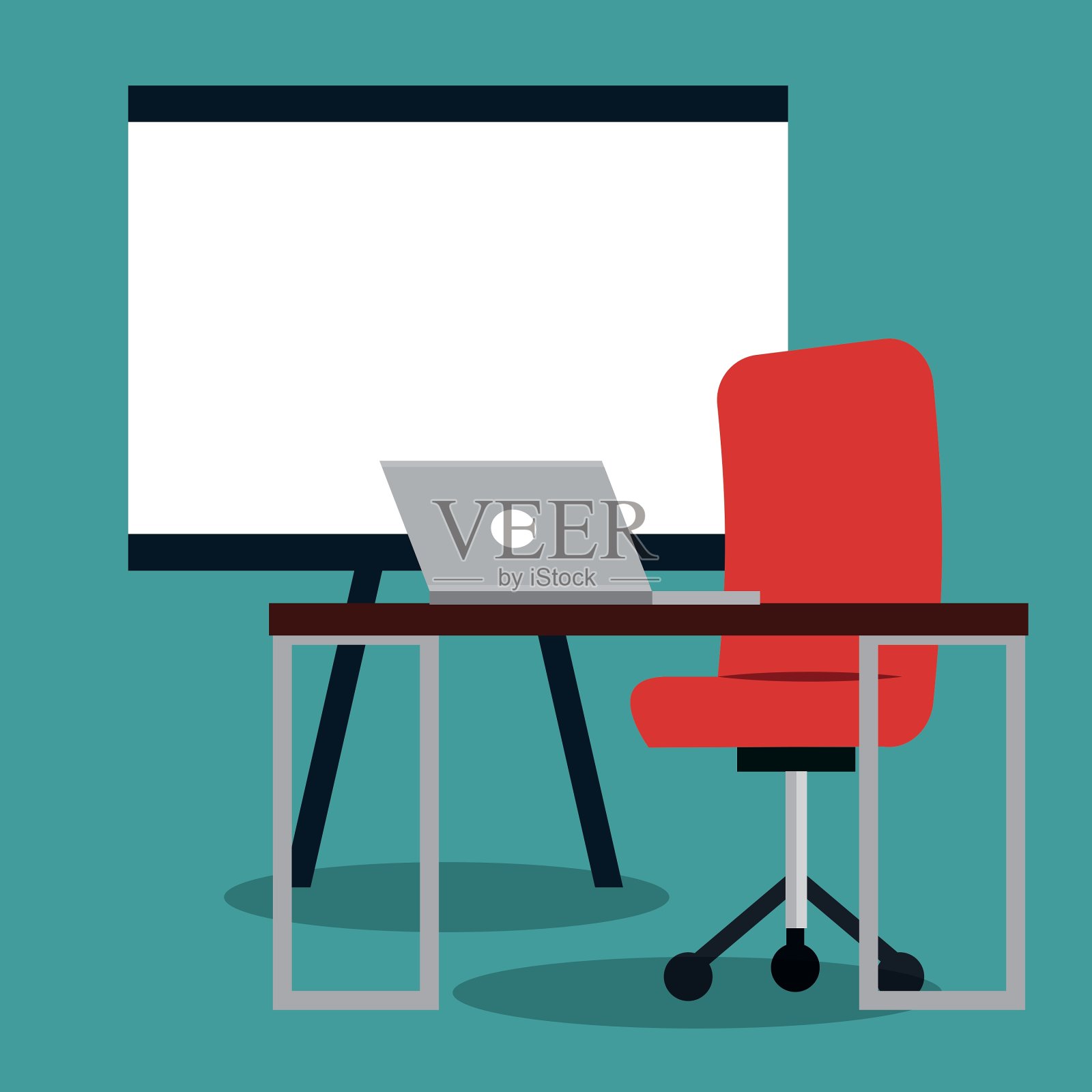 工作地点办公室图标插画图片素材