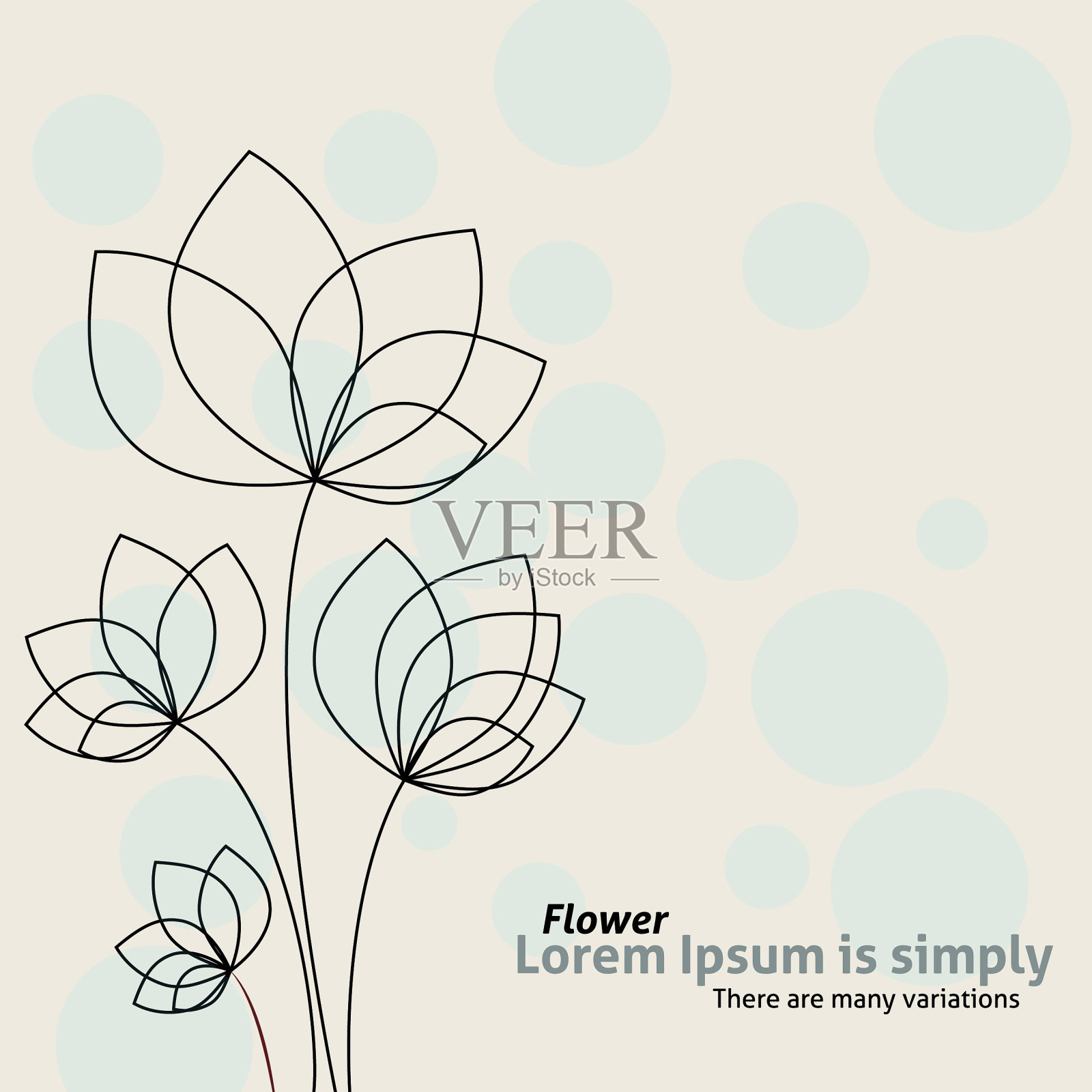 花的背景插画图片素材