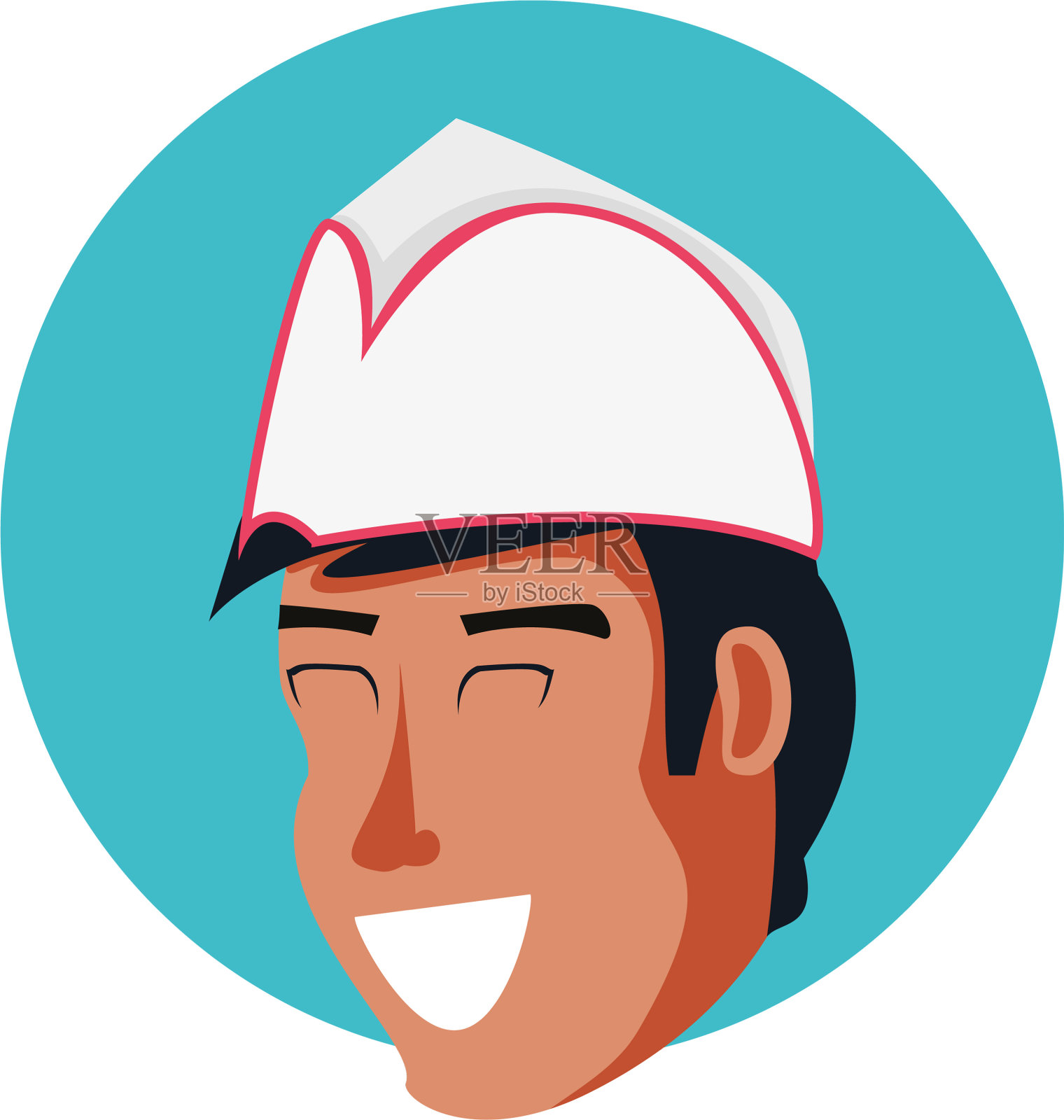 冰淇淋销售员的头像设计元素图片