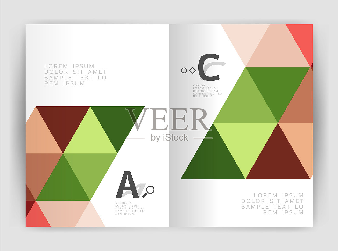 现代商业小册子或传单封面印刷插画图片素材