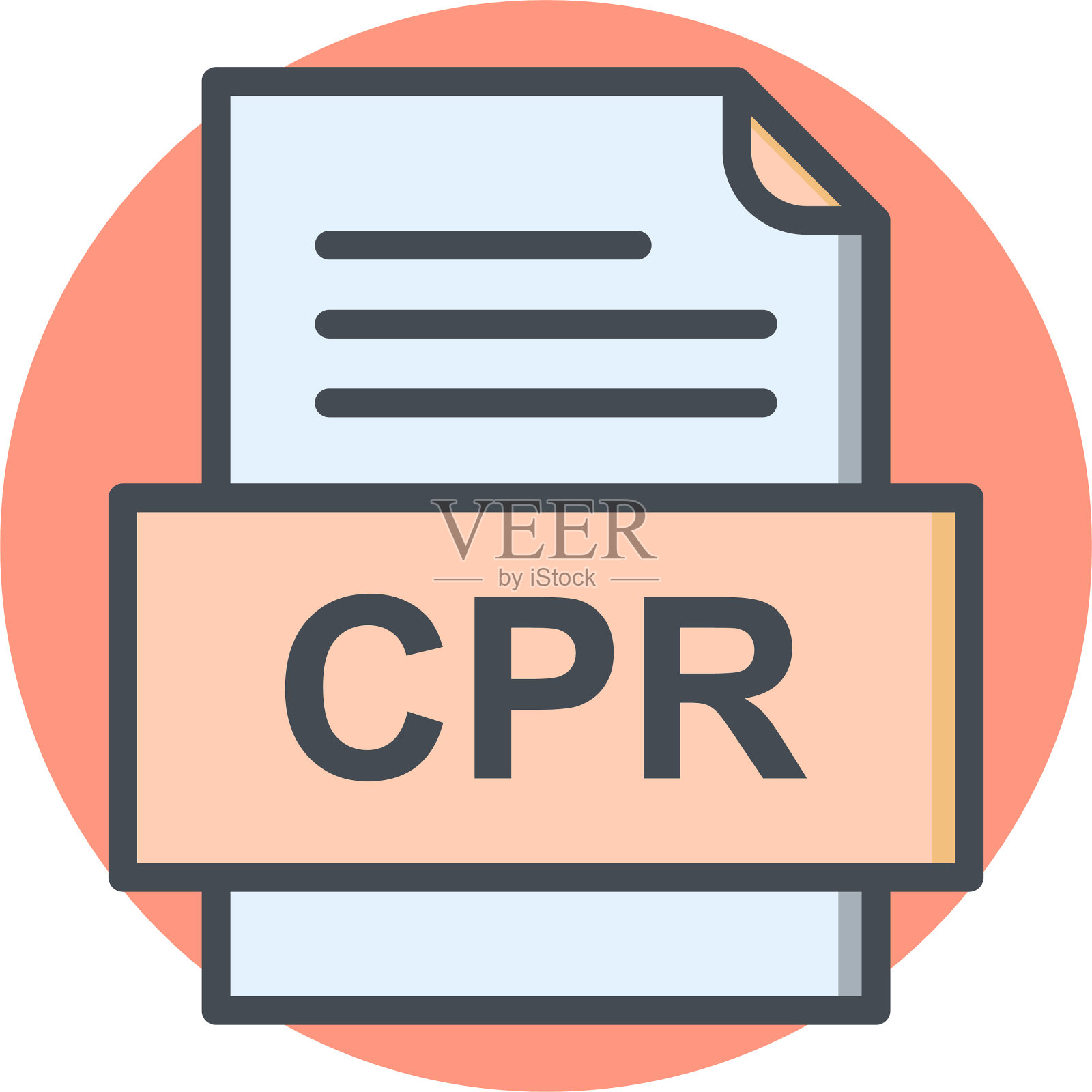 CPR文件图标设计元素图片