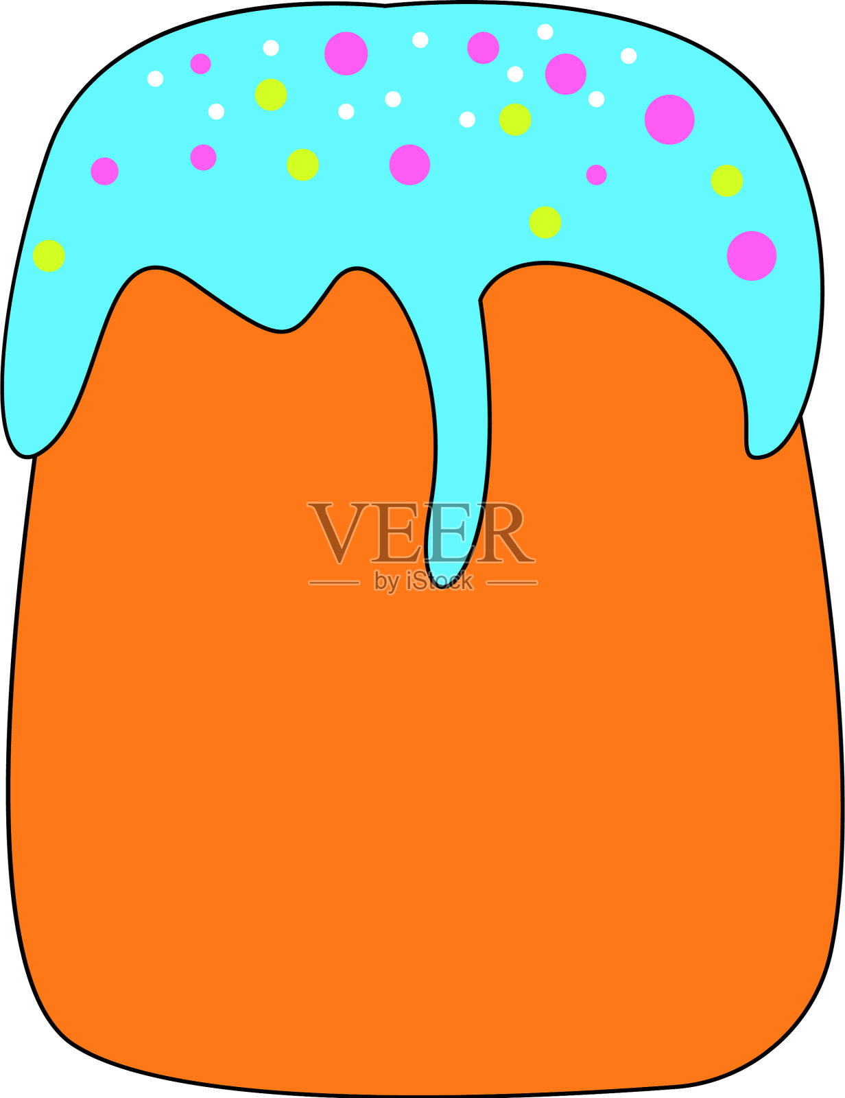 松饼手绘设计在白色的背景设计元素图片