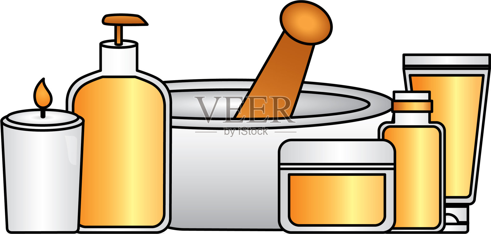 矿泉疗法治疗设计元素图片