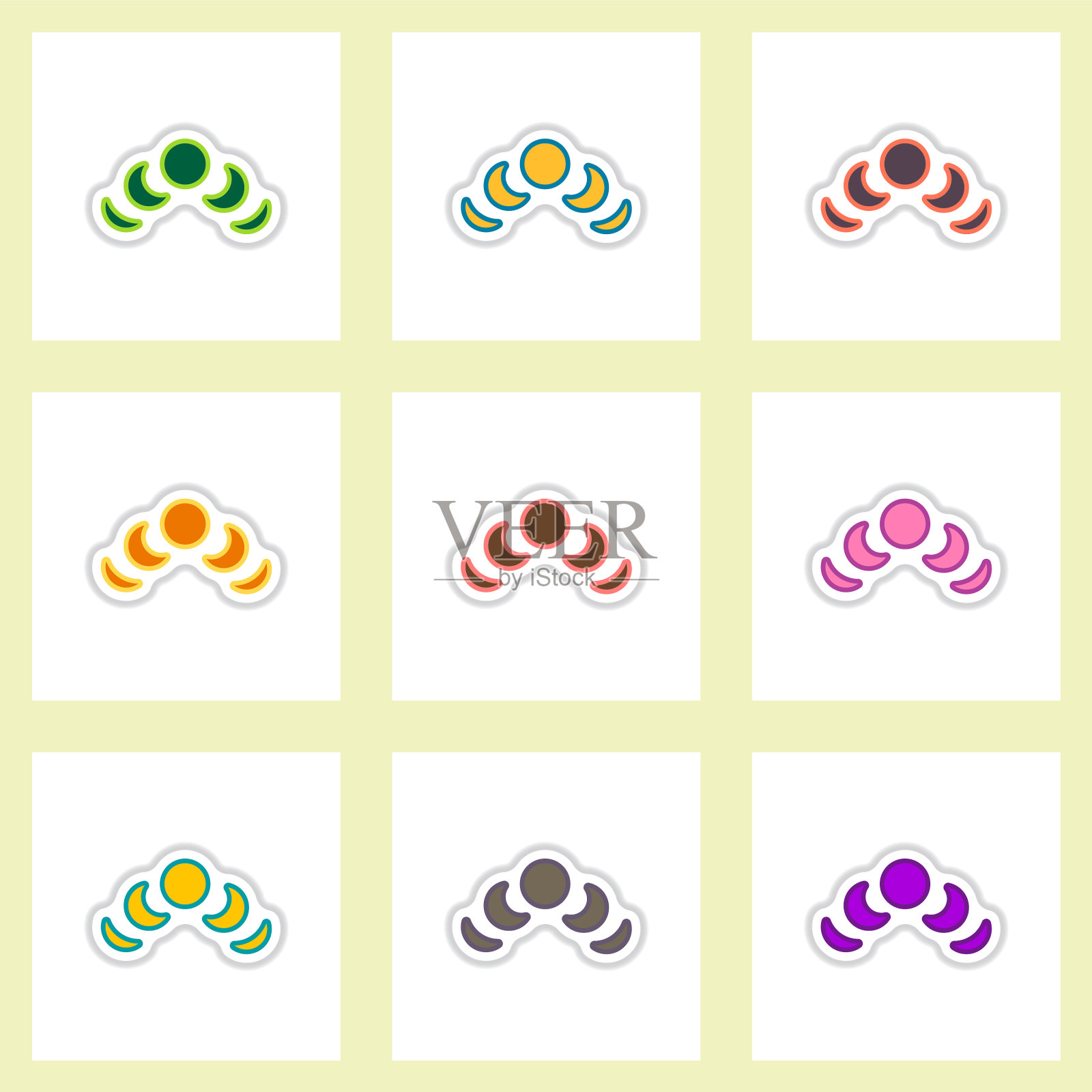 标签图标设计贴纸系列斋月图标素材